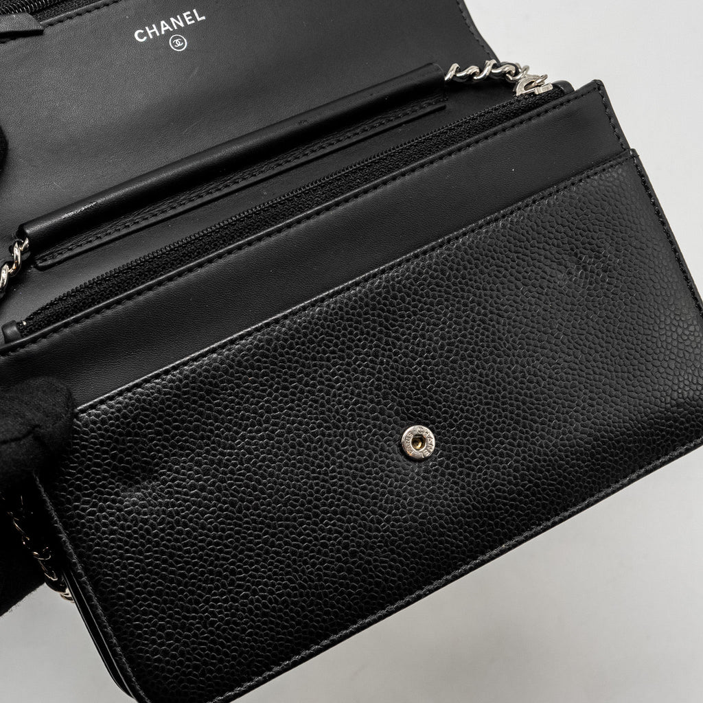 CHANEL TIMELESS WALLET ON CHAIN CAVIAR BLACK SHW