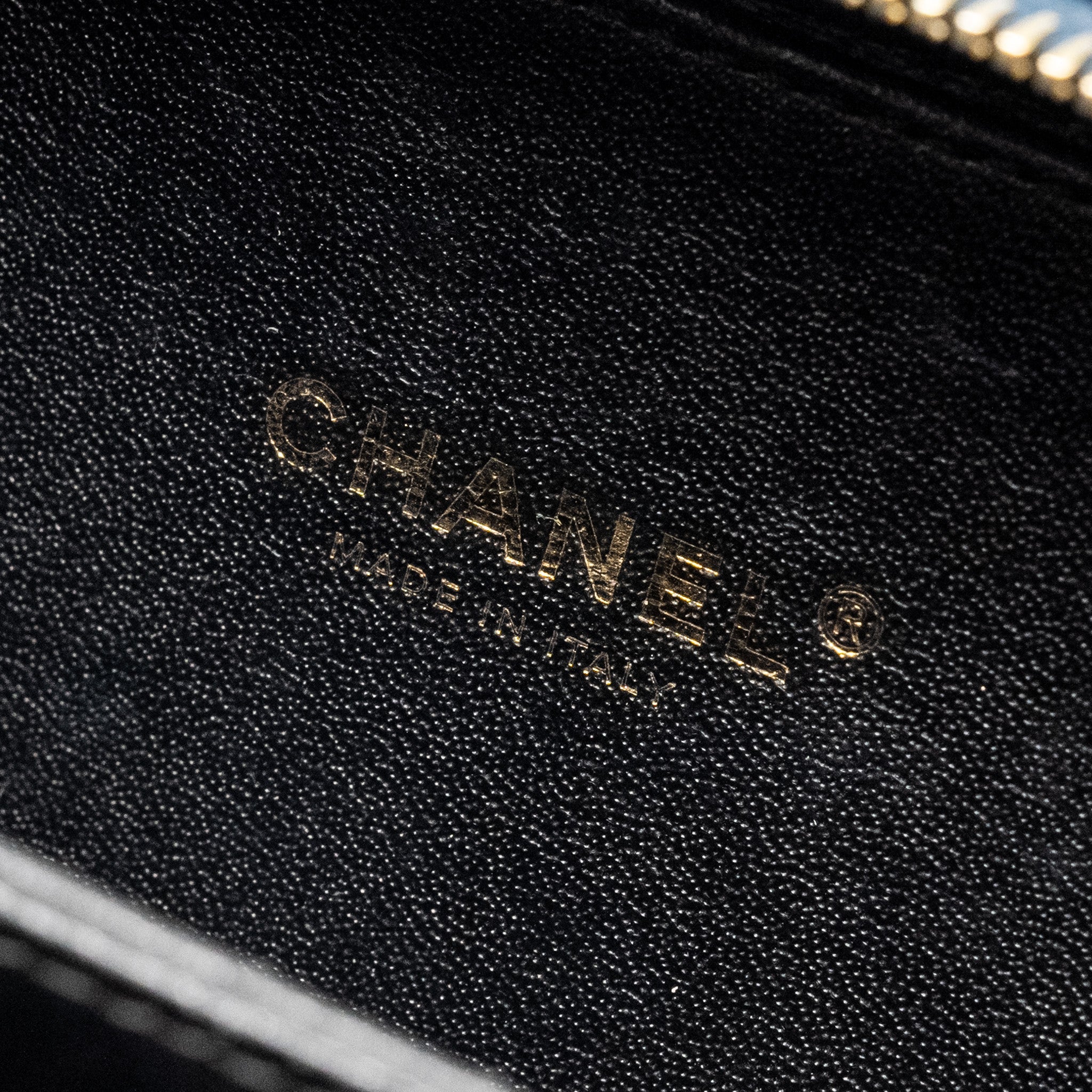 CHANEL SMALL FILIGREE VANITY CAMERA BAG CAVIAR NAVY/BLACK GHW