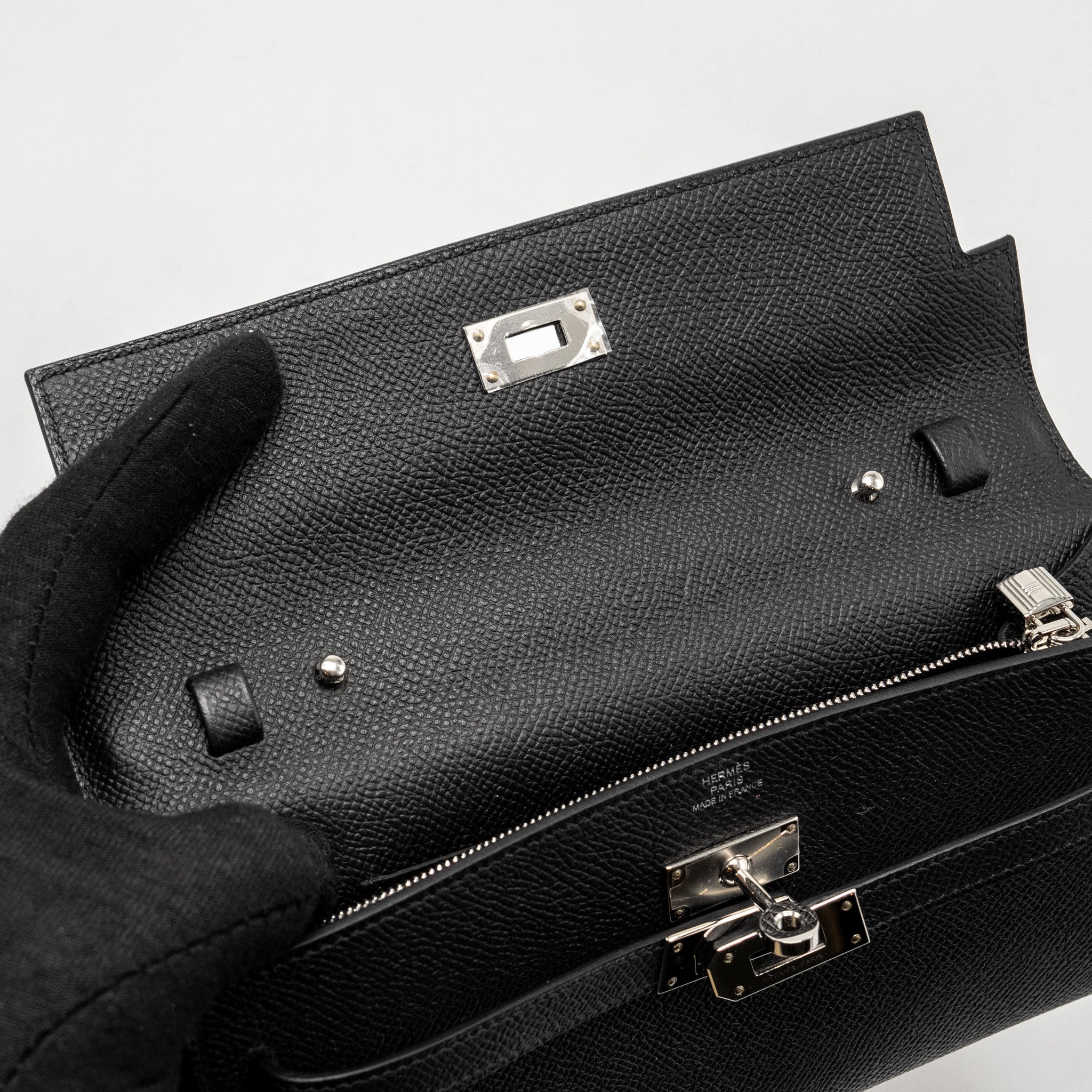 HERMES CLASSIC KELLY TO GO EPSOM BLACK SHW