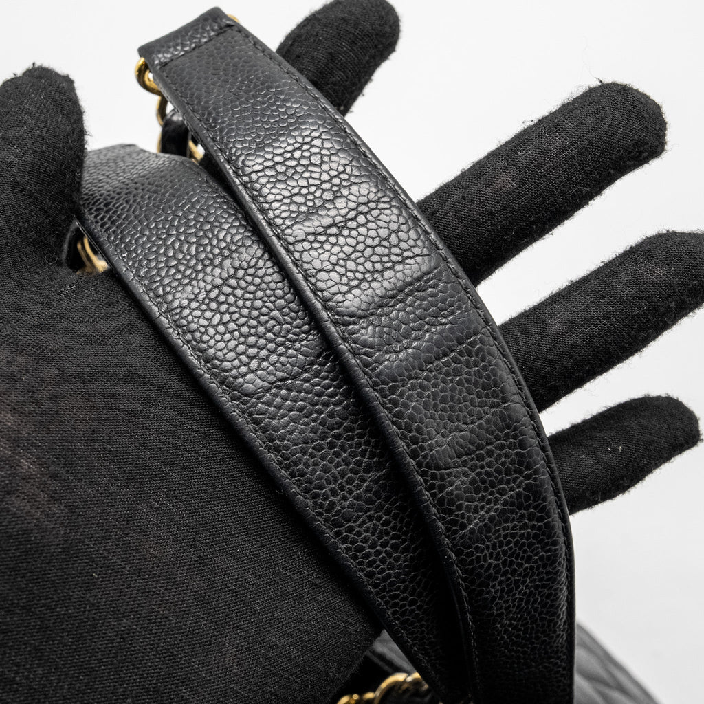 CHANEL GRAND SHOPPING TOTE BAG XL CAVIAR BLACK GHW