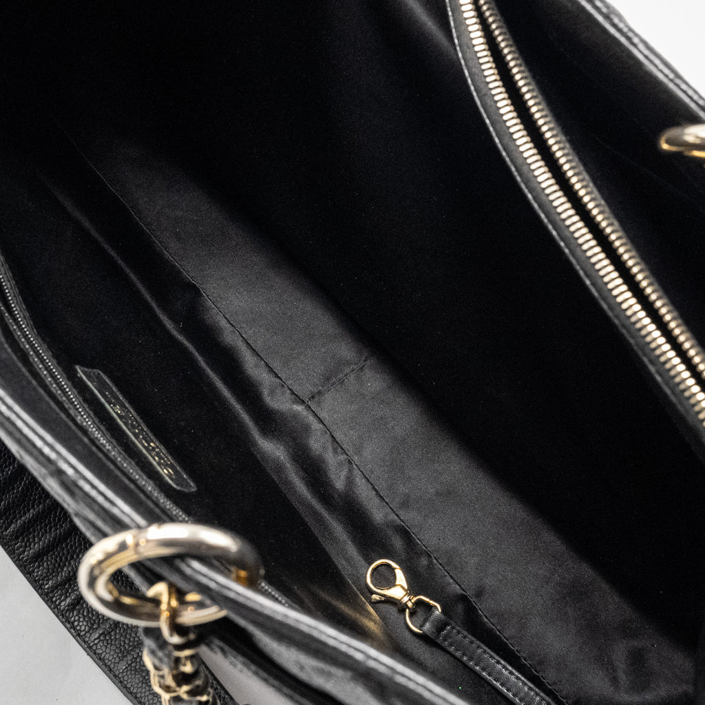 CHANEL GRAND SHOPPING TOTE BAG XL CAVIAR BLACK GHW