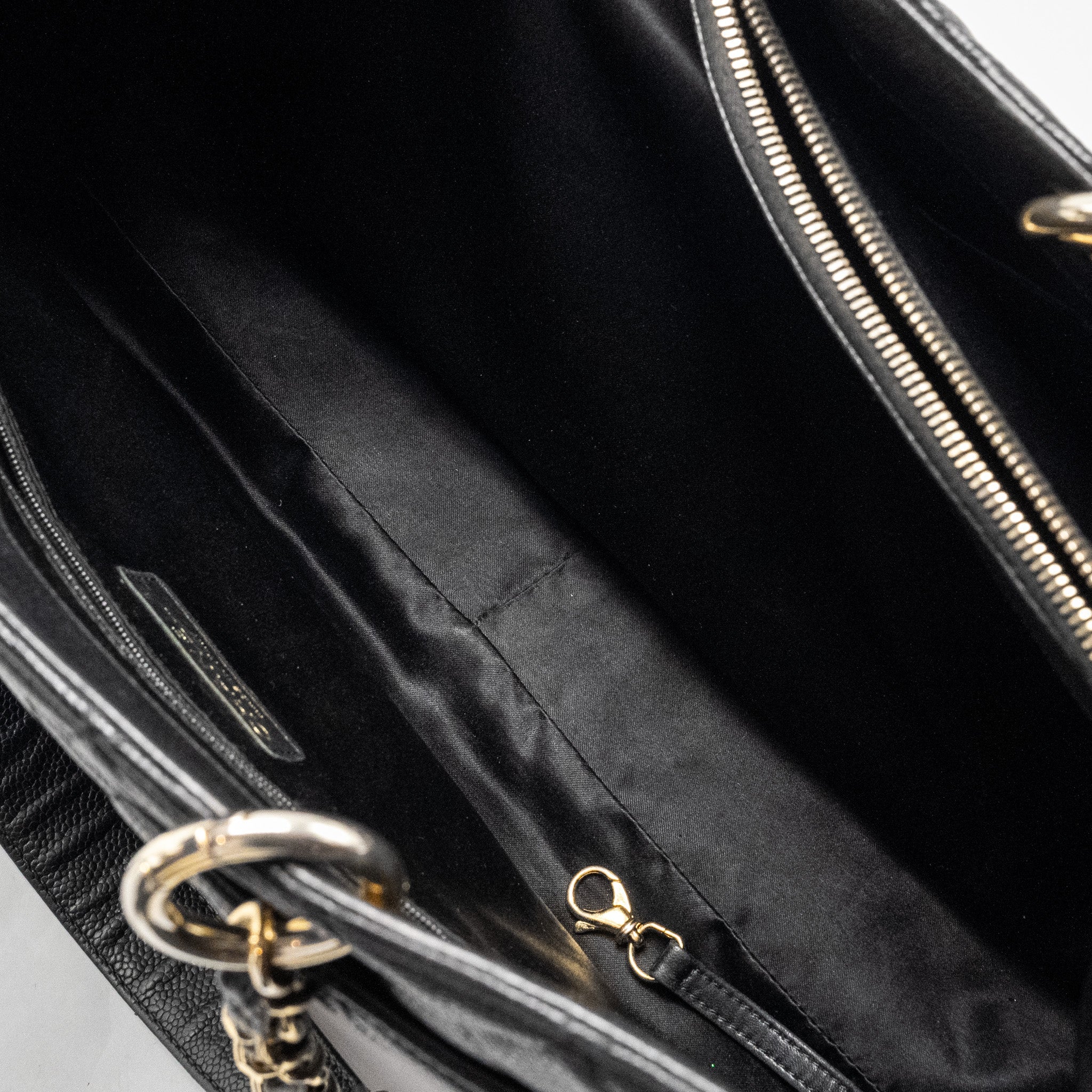 CHANEL GRAND SHOPPING TOTE BAG XL CAVIAR BLACK GHW