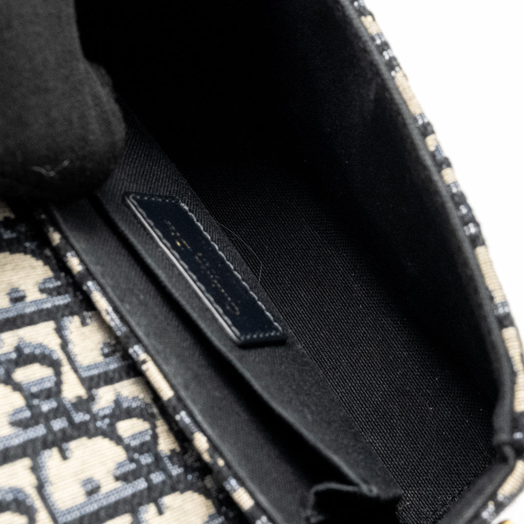 DIOR 30 MONTAIGNE BOX BLUE OBLIQUE JACQUARD GHW