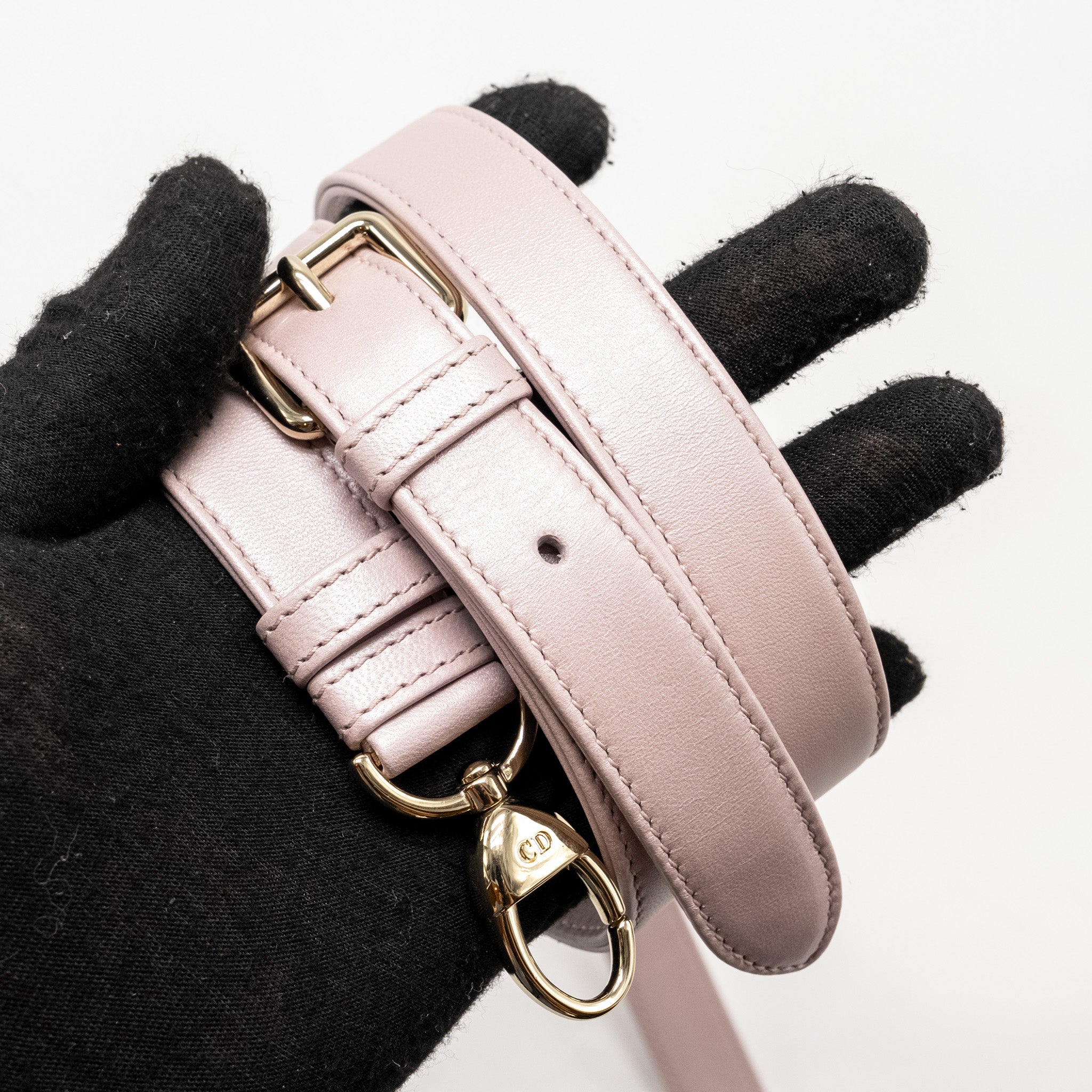 DIOR MEDIUM LADY DIOR LAMBSKIN IRIDESCENT PINK LGHW