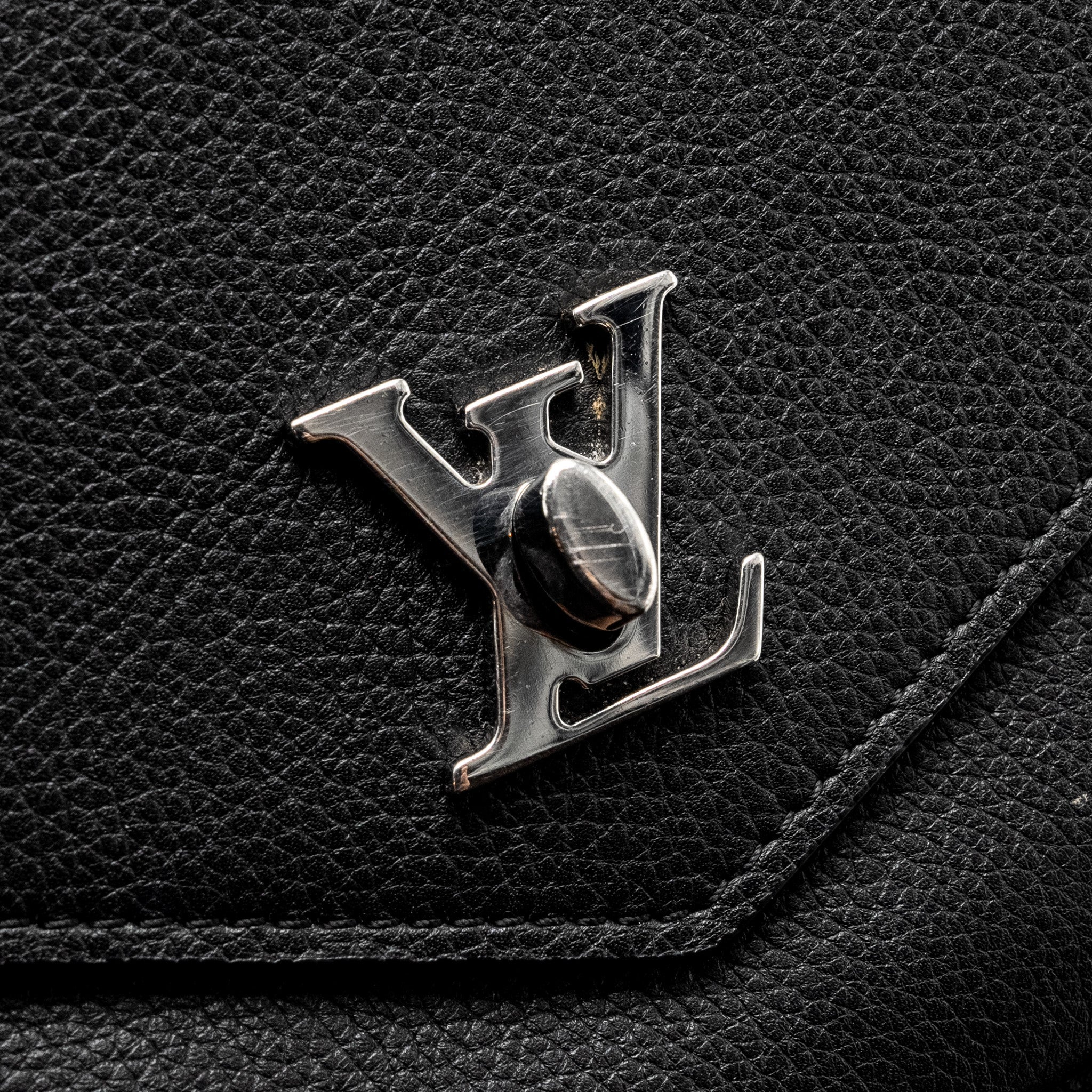 LOUIS VUITTON MYLOCKME CHAIN POCHETTE CALFSKIN BLACK SHW
