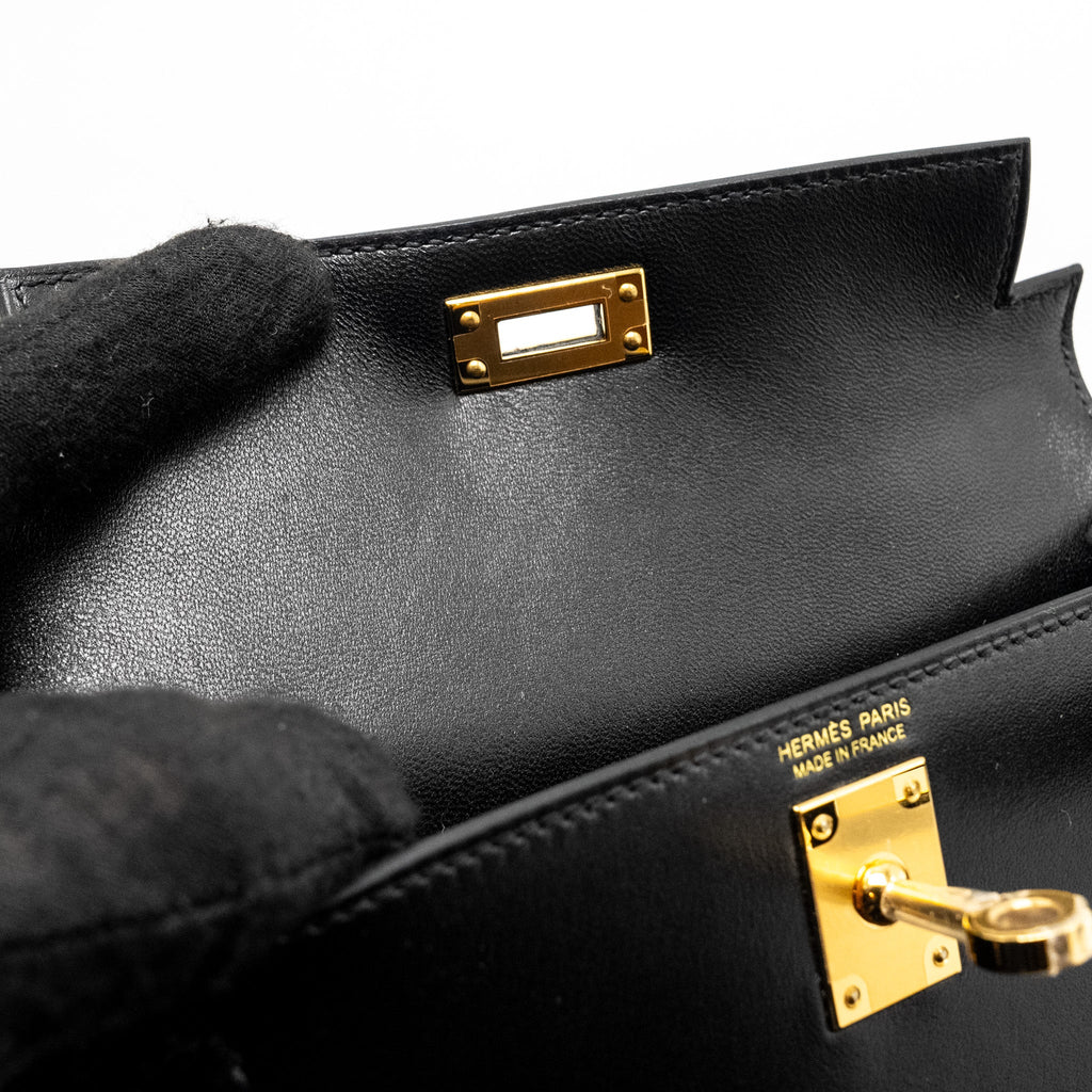 HERMES MINI KELLY TADELAKT BLACK GHW