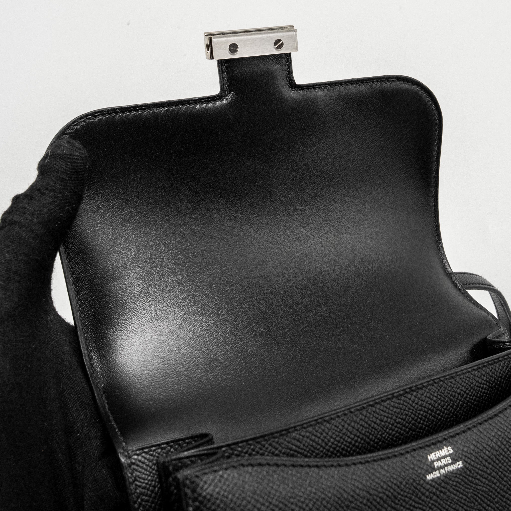 HERMES MINI CONSTANCE EPSOM BLACK SHW