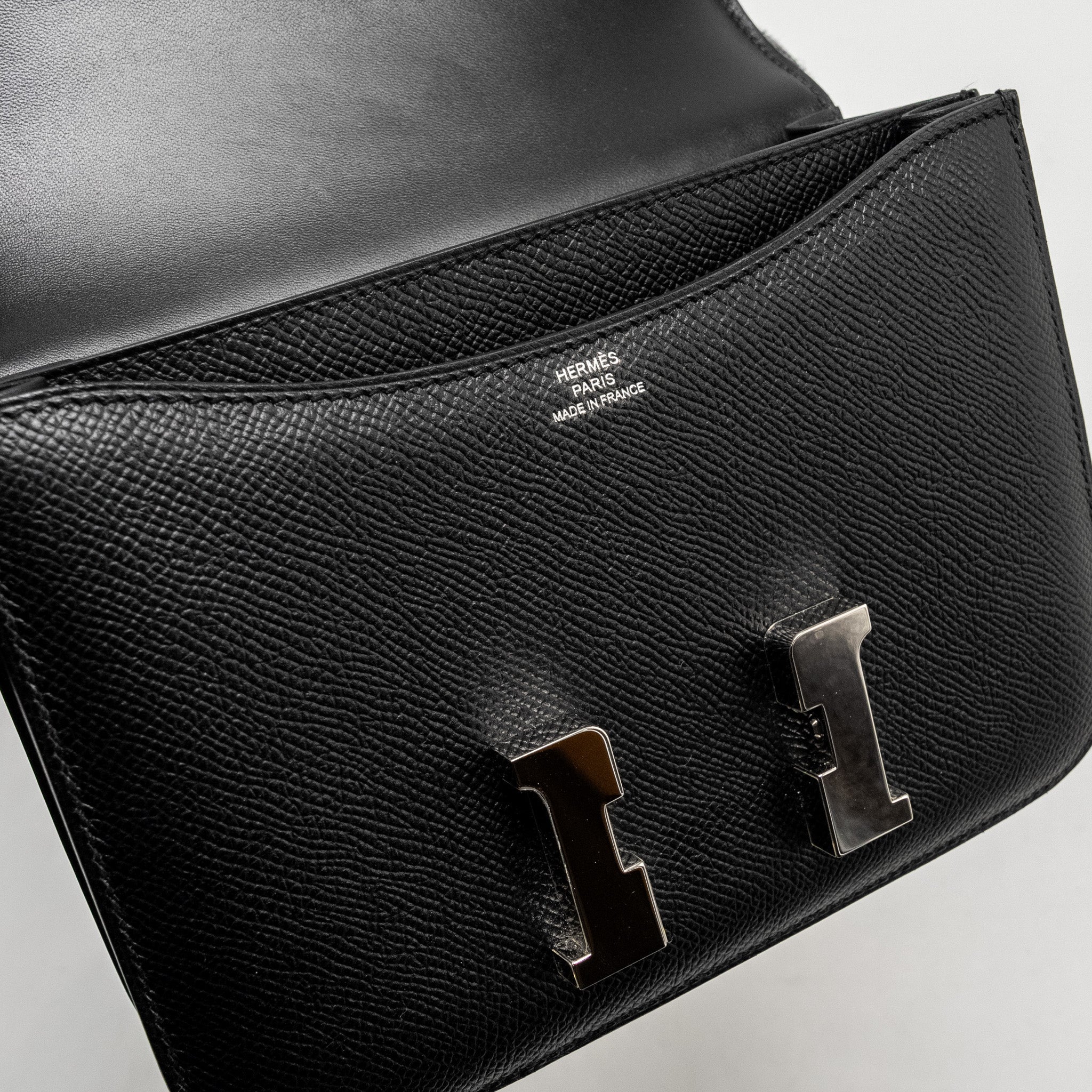 HERMES MINI CONSTANCE EPSOM BLACK SHW
