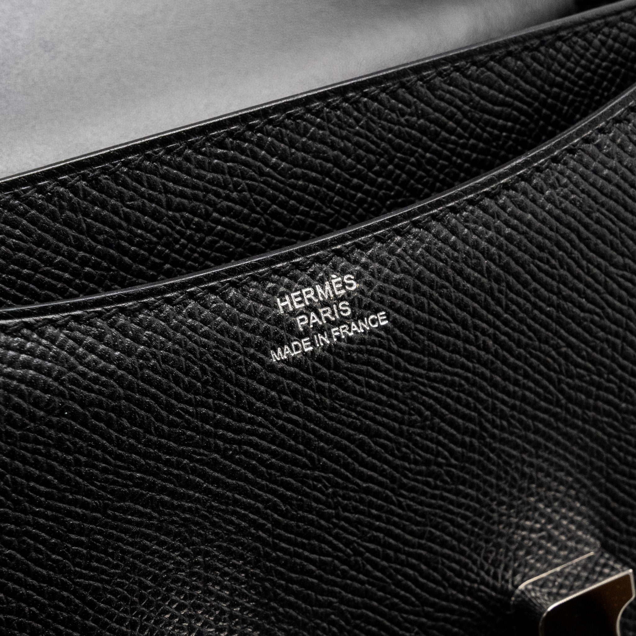 HERMES MINI CONSTANCE EPSOM BLACK SHW