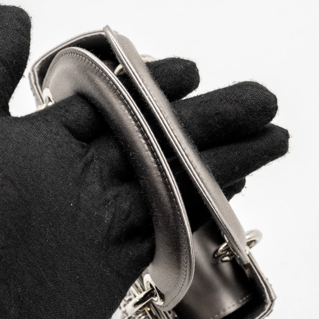 DIOR MINI LADY DIOR STAIN CRYSTAL GREY SHW