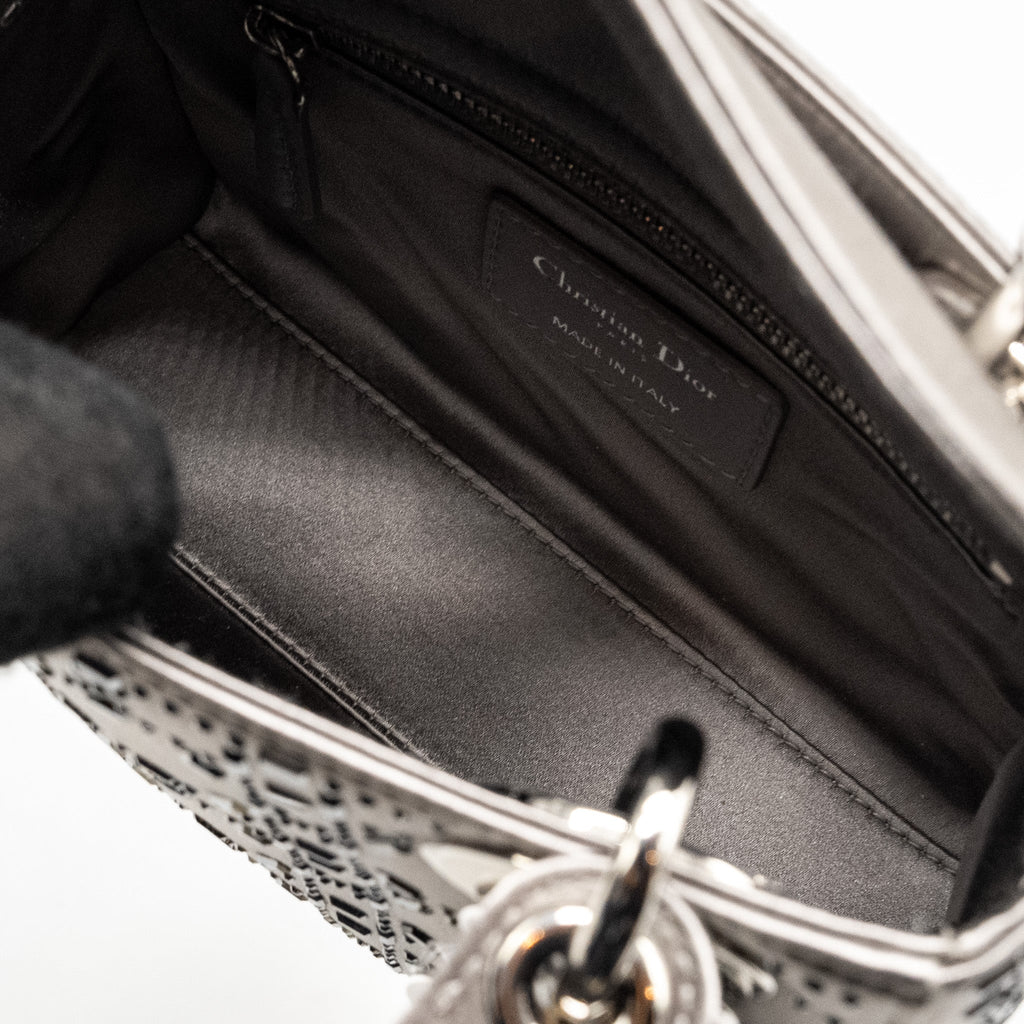 DIOR MINI LADY DIOR STAIN CRYSTAL GREY SHW