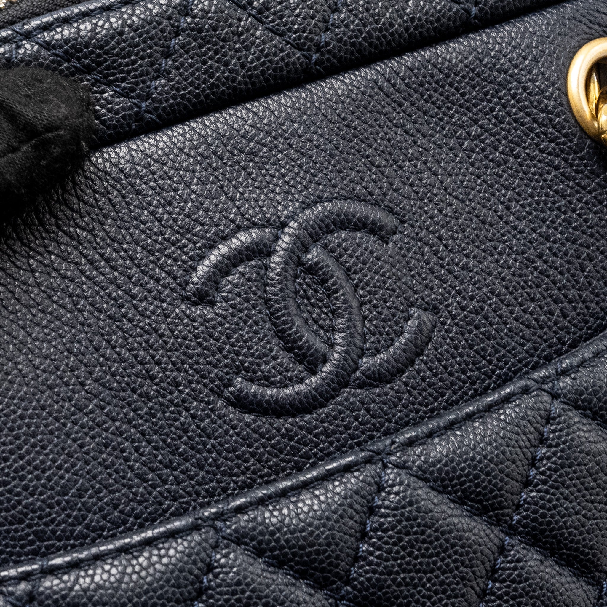 CHANEL 18C CC CAMERA BAG CALFSKIN NAVY GHW