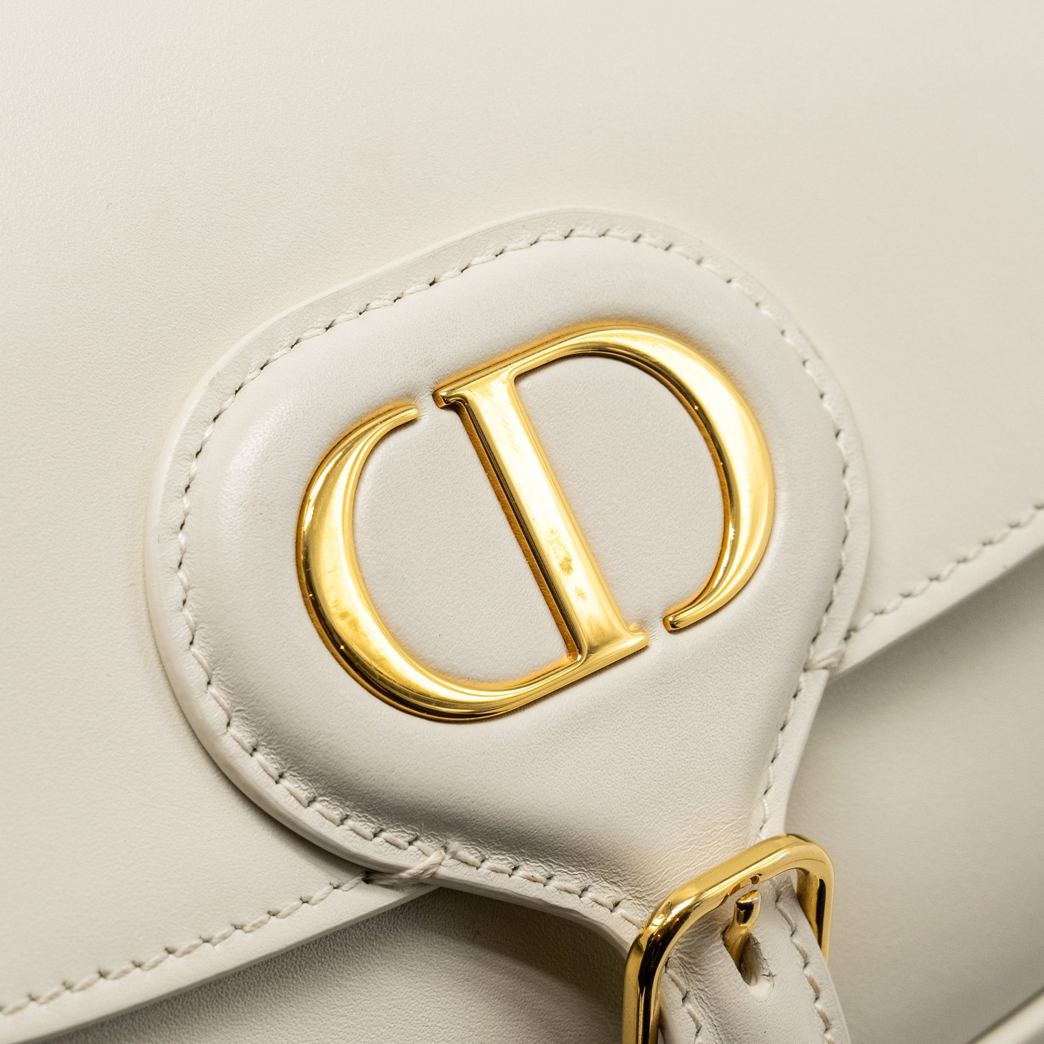 DIOR BOBBY EAST-WEST BAG CALFSKIN WHITE GHW