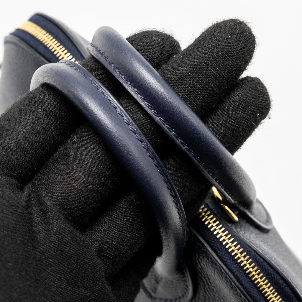 HERMES MINI BOLIDE EVERCOLOR BLUE NUIT GHW