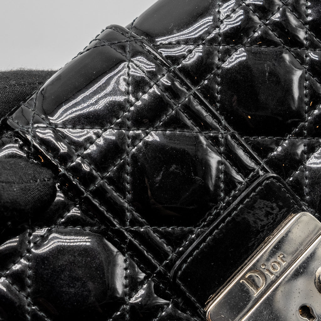 DIOR MISS DIOR POCHETTE PATENT BLACK SHW