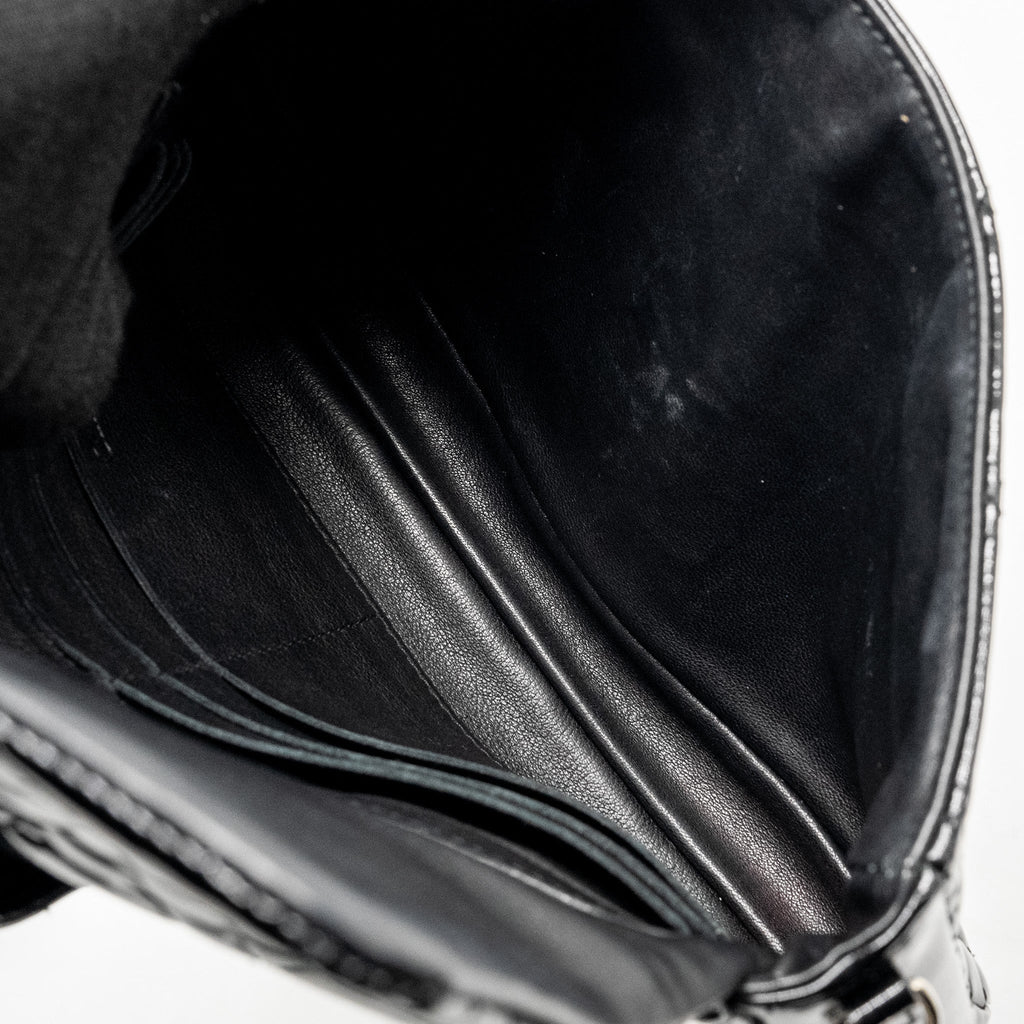 DIOR MISS DIOR POCHETTE PATENT BLACK SHW