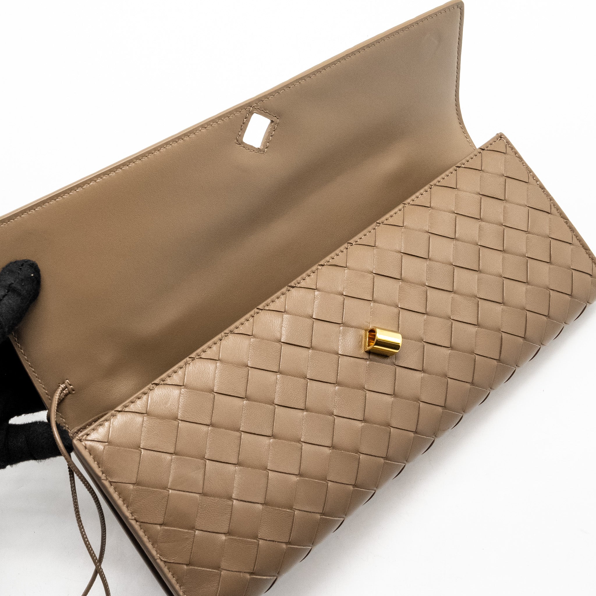 BOTTEGA VENETA ANDIAMO CLUTCH LAMBSKIN PINECONE GHW
