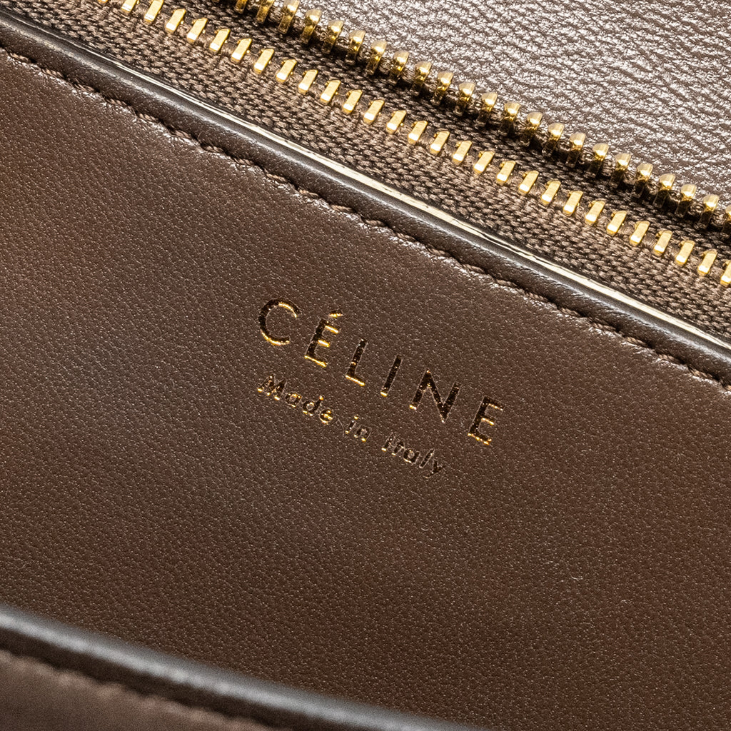 CELINE MEDIUM BOX LIZARD NATURAL GHW
