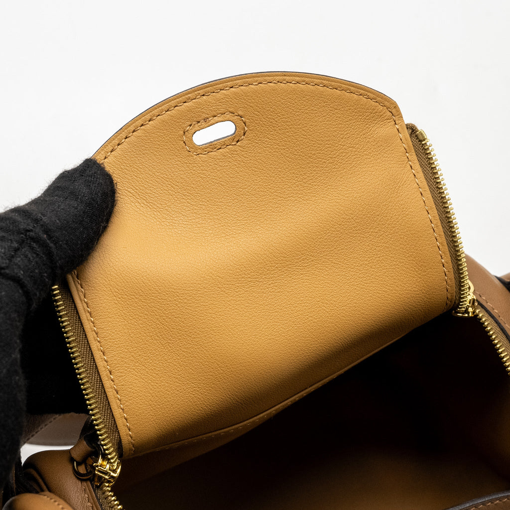 HERMES MINI LINDY SWIFT ALEZAN/BISCUIT GHW