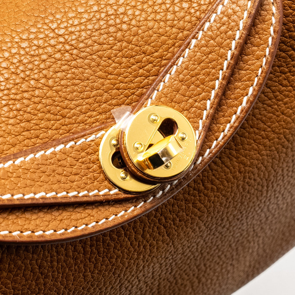 HERMES MINI LINDY BARENIA FAUBOURG FAUVE GHW
