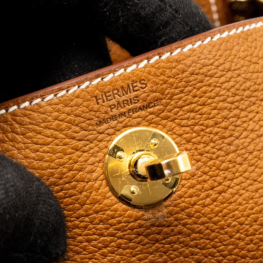 HERMES MINI LINDY BARENIA FAUBOURG FAUVE GHW