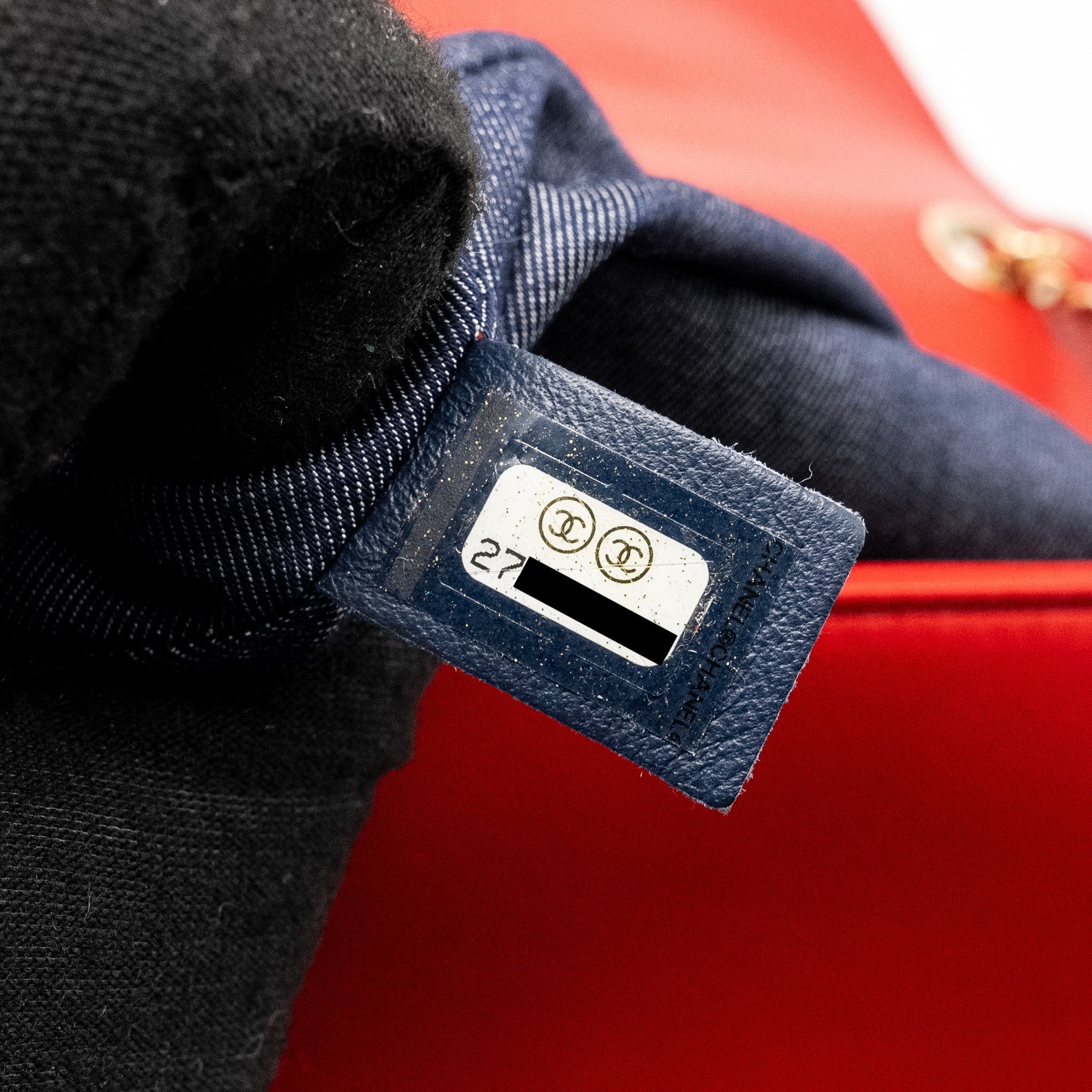 CHANEL MANIA FLAP BAG LAMBSKIN RED LGHW