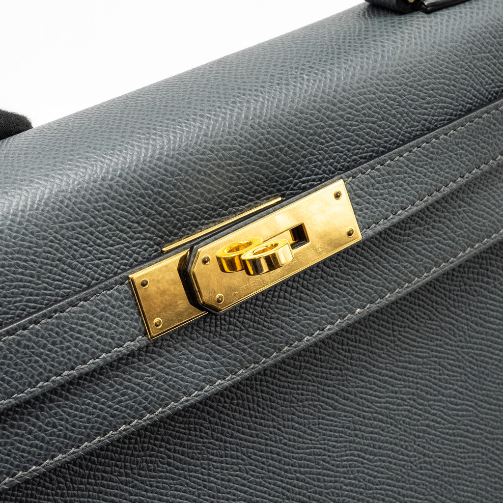HERMES KELLY 28 EPSOM VERT AMANDE GHW