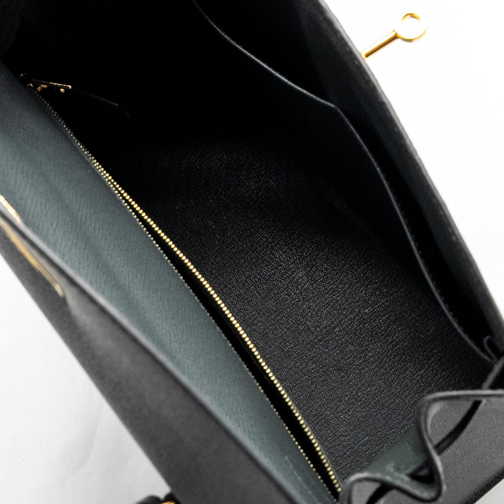 HERMES KELLY 28 EPSOM VERT AMANDE GHW