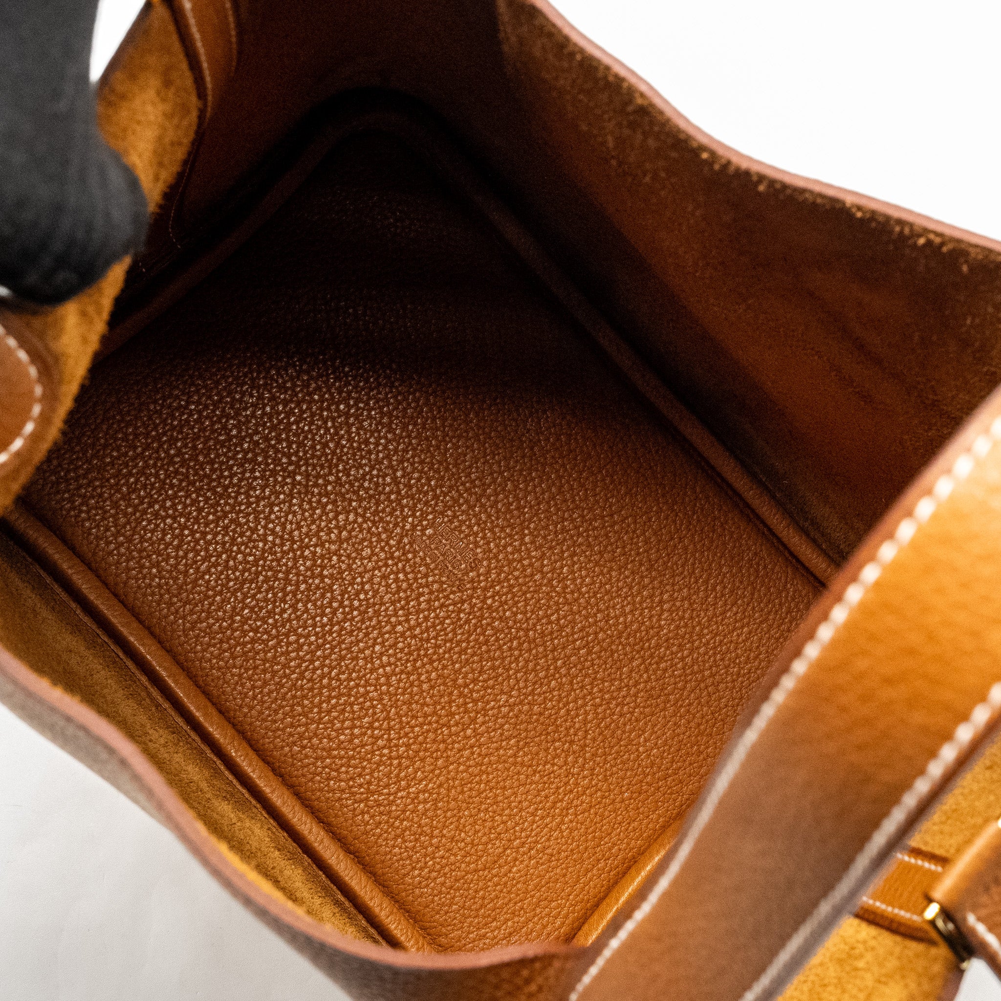 HERMES PICOTIN 18 LOCK BAG BARENIA FAUBOURG FAUVE GHW
