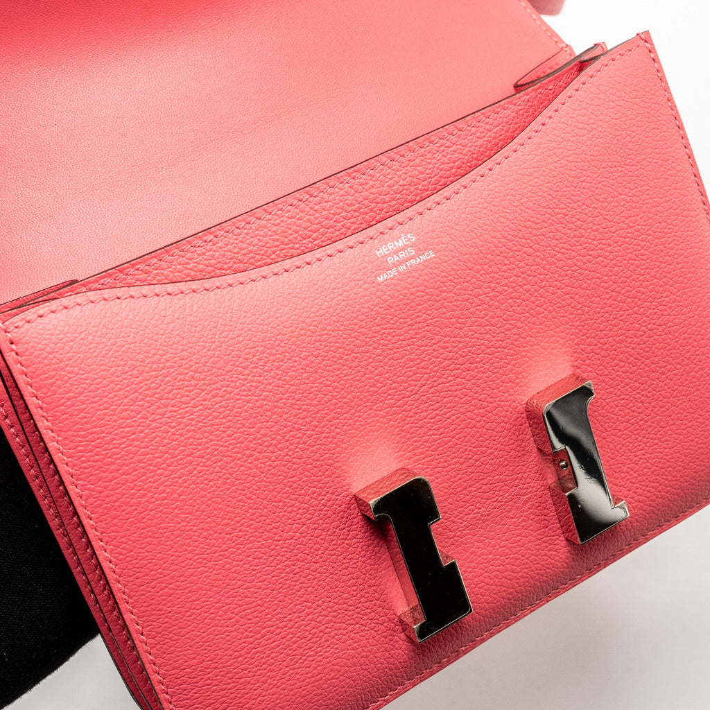 HERMES MINI CONSTANCE EVERCOLOR 8W ROSE AZALEE SHW