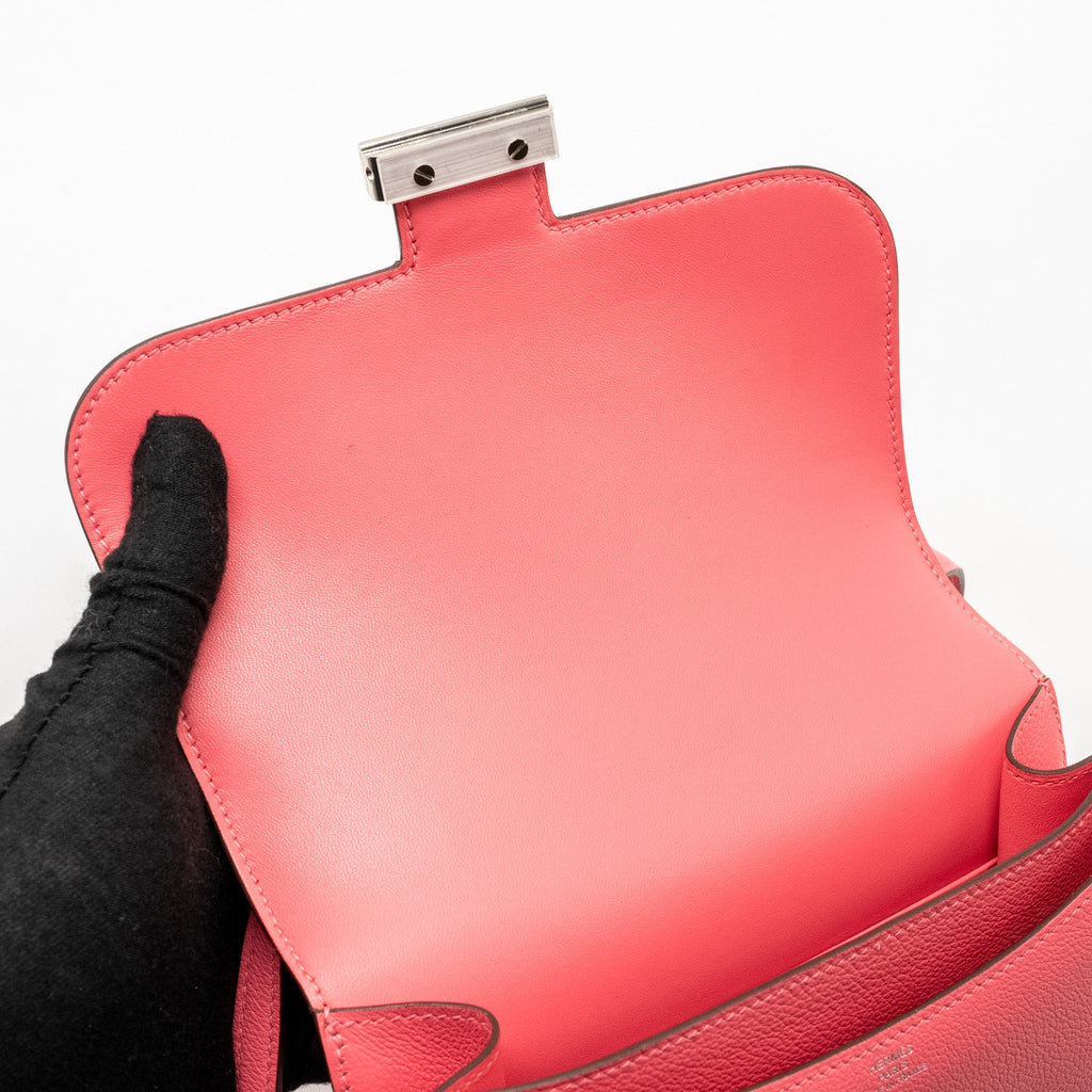 HERMES MINI CONSTANCE EVERCOLOR 8W ROSE AZALEE SHW