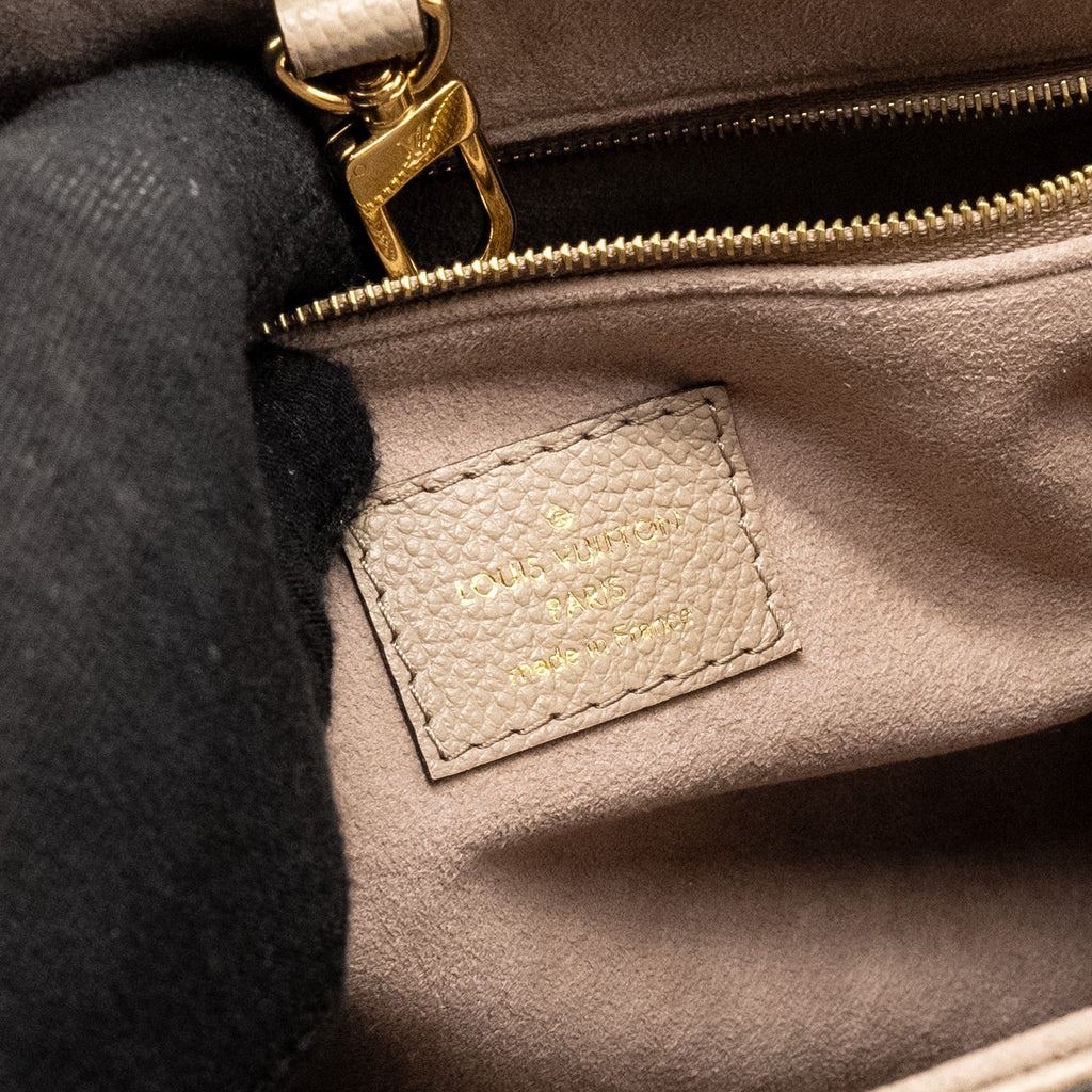 LOUIS VUITTON ONTHEGO PM BICOLOUR MONOGRAM EMPREINTE LEATHER TOURTERELLE/CREME GHW