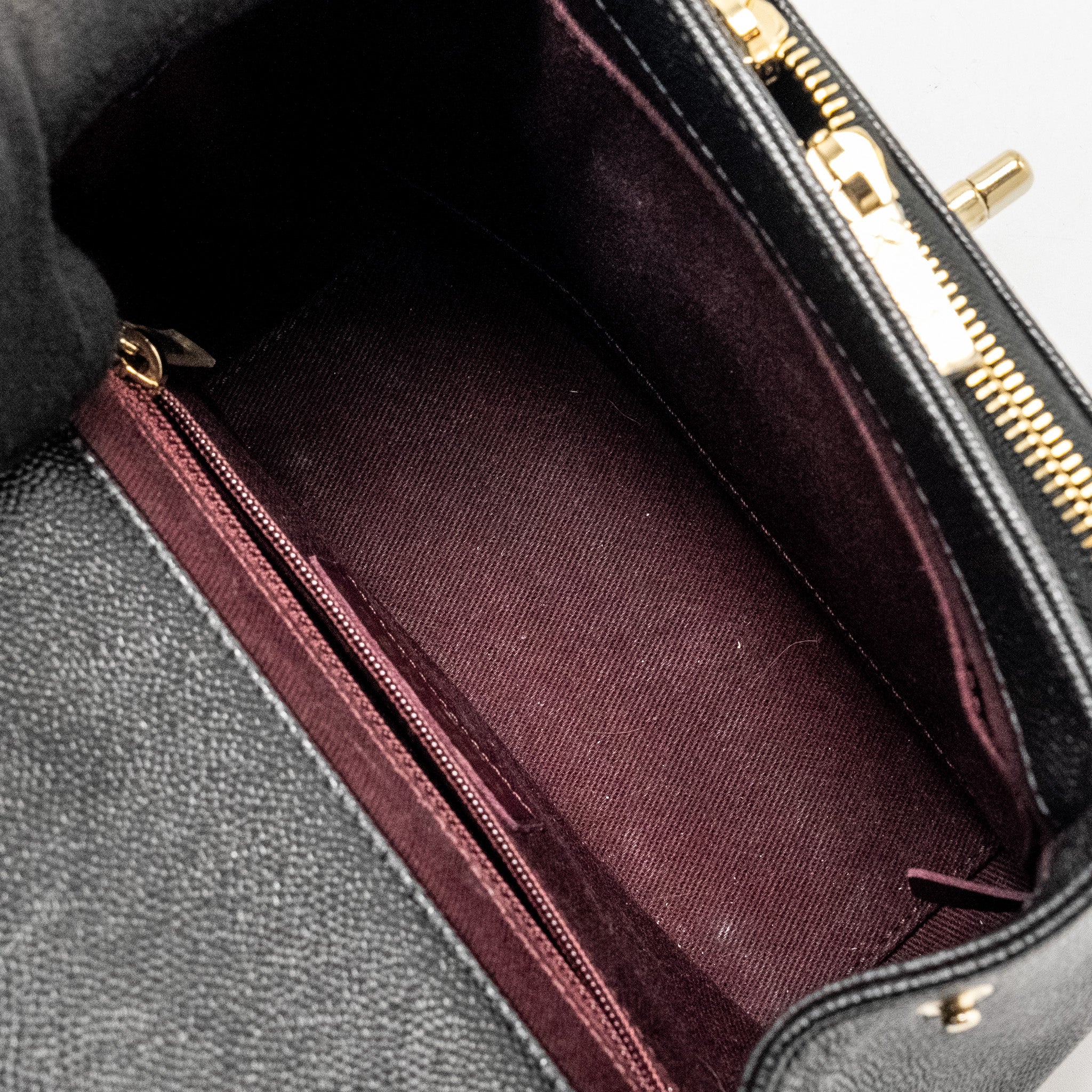 CHANEL SMALL BUSINESS AFFINITY CAVIAR BLACK LGHW