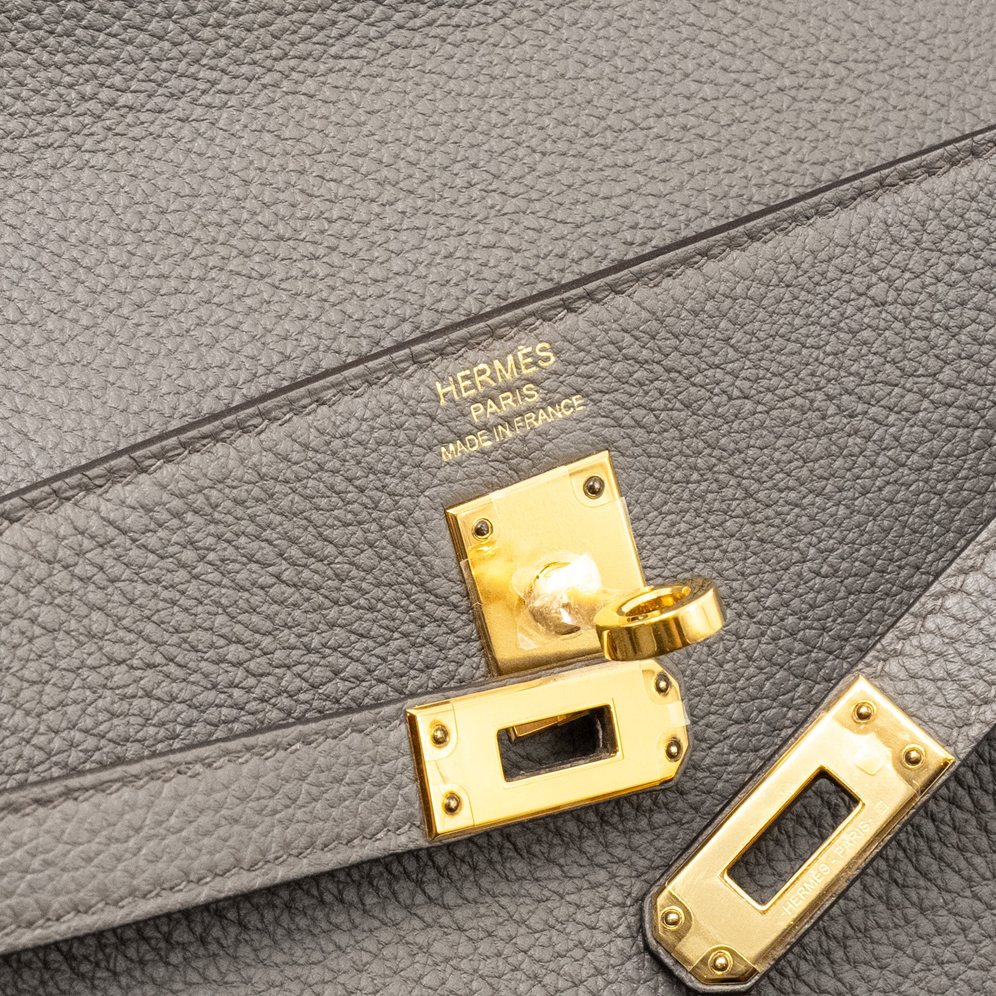 HERMES KELLY 25 TOGO GRIS ETAIN GHW