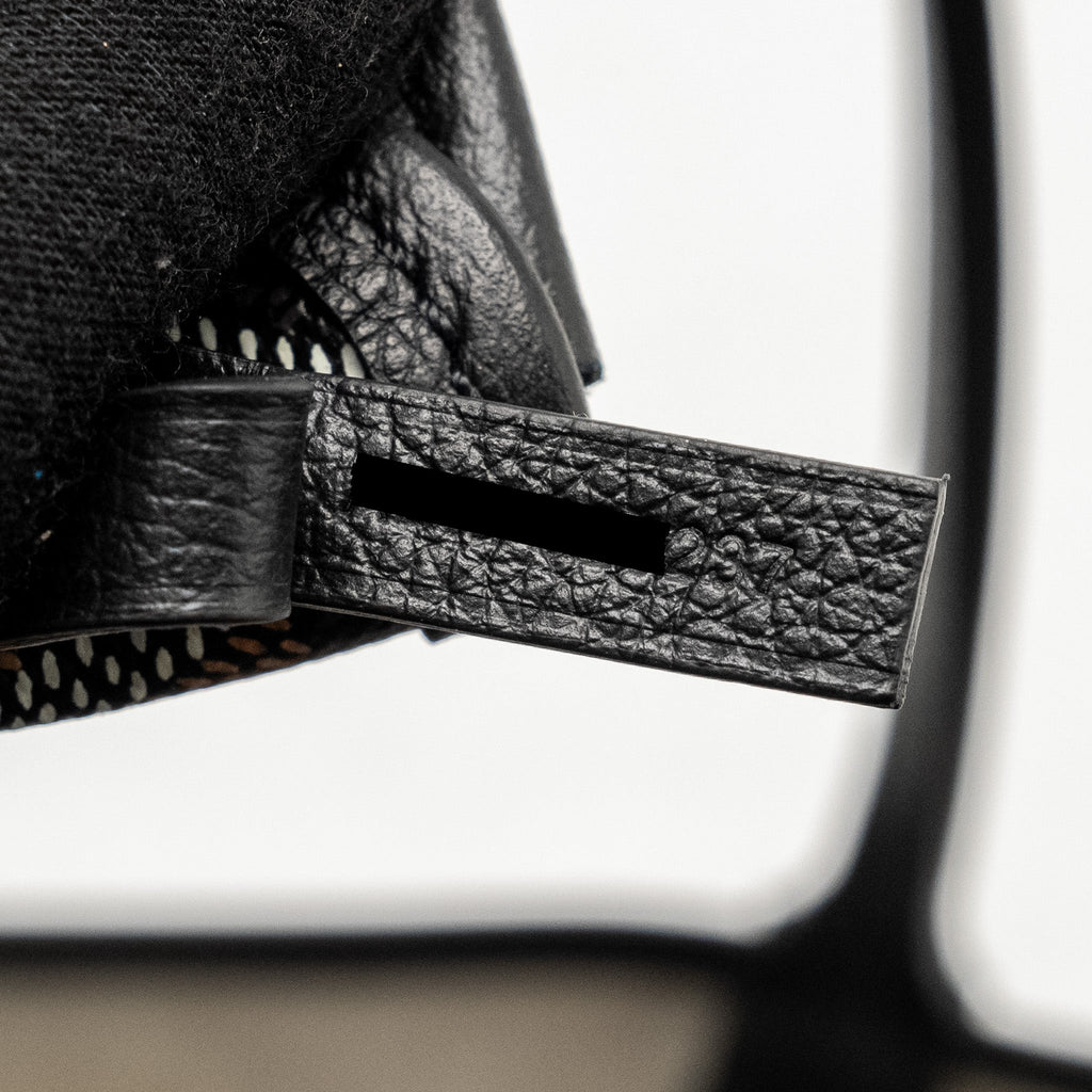 GOYARD SAINT LOUIS PM TOTE BAG GOYARDINE CANVAS / CALFSKIN BLACK SHW