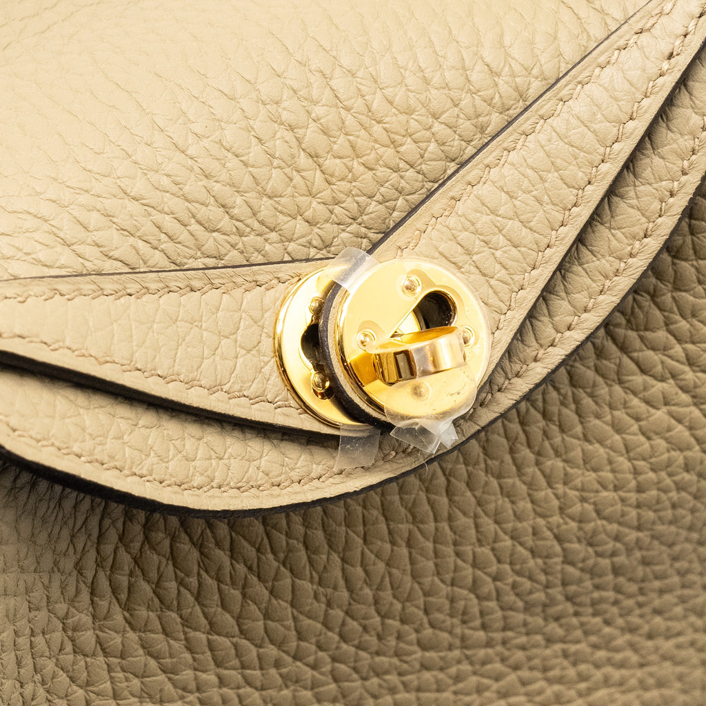 HERMES MINI LINDY II CLEMENCE 8Q BEIGE MARFA GHW
