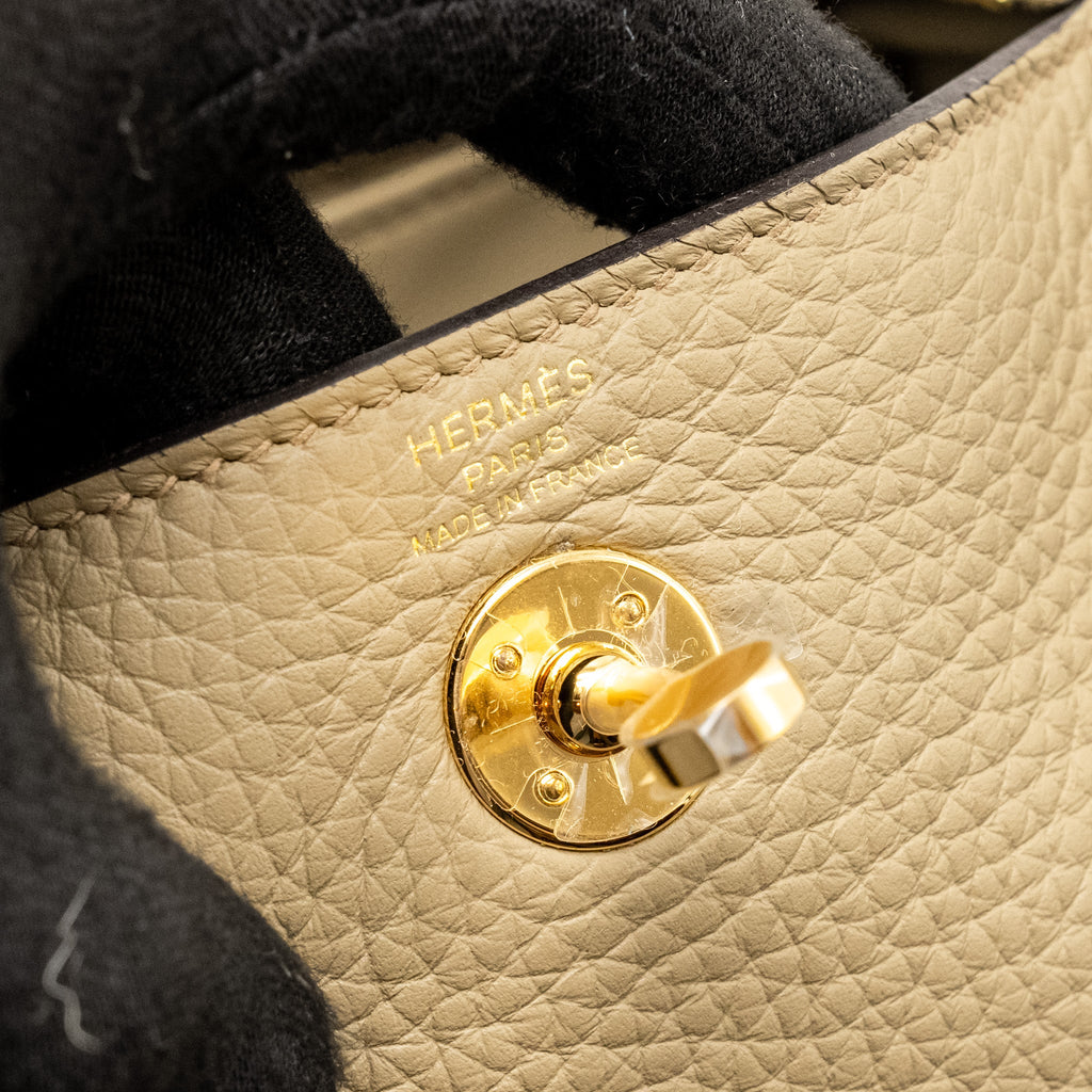 HERMES MINI LINDY II CLEMENCE 8Q BEIGE MARFA GHW