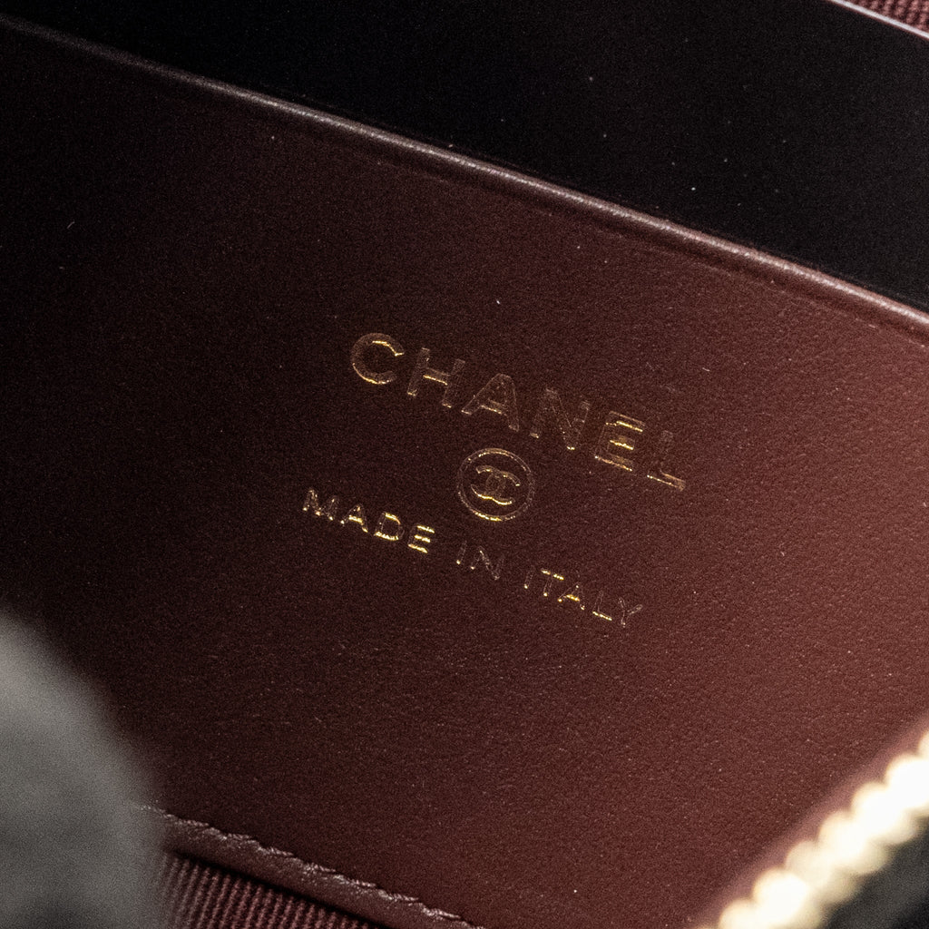 CHANEL 25C QUILTED HOBO BAG CAVIAR BLACK GHW (MICROCHIP)