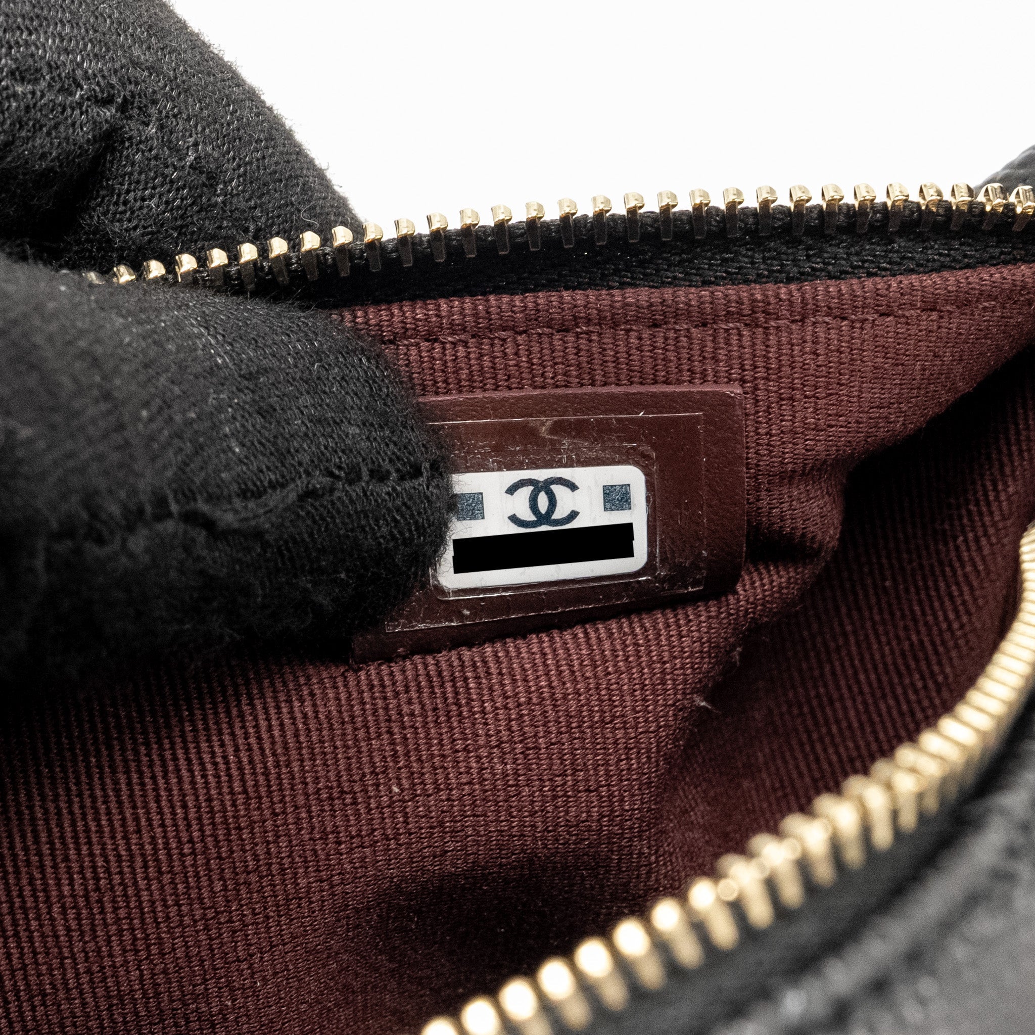 CHANEL 25C QUILTED HOBO BAG CAVIAR BLACK GHW (MICROCHIP)