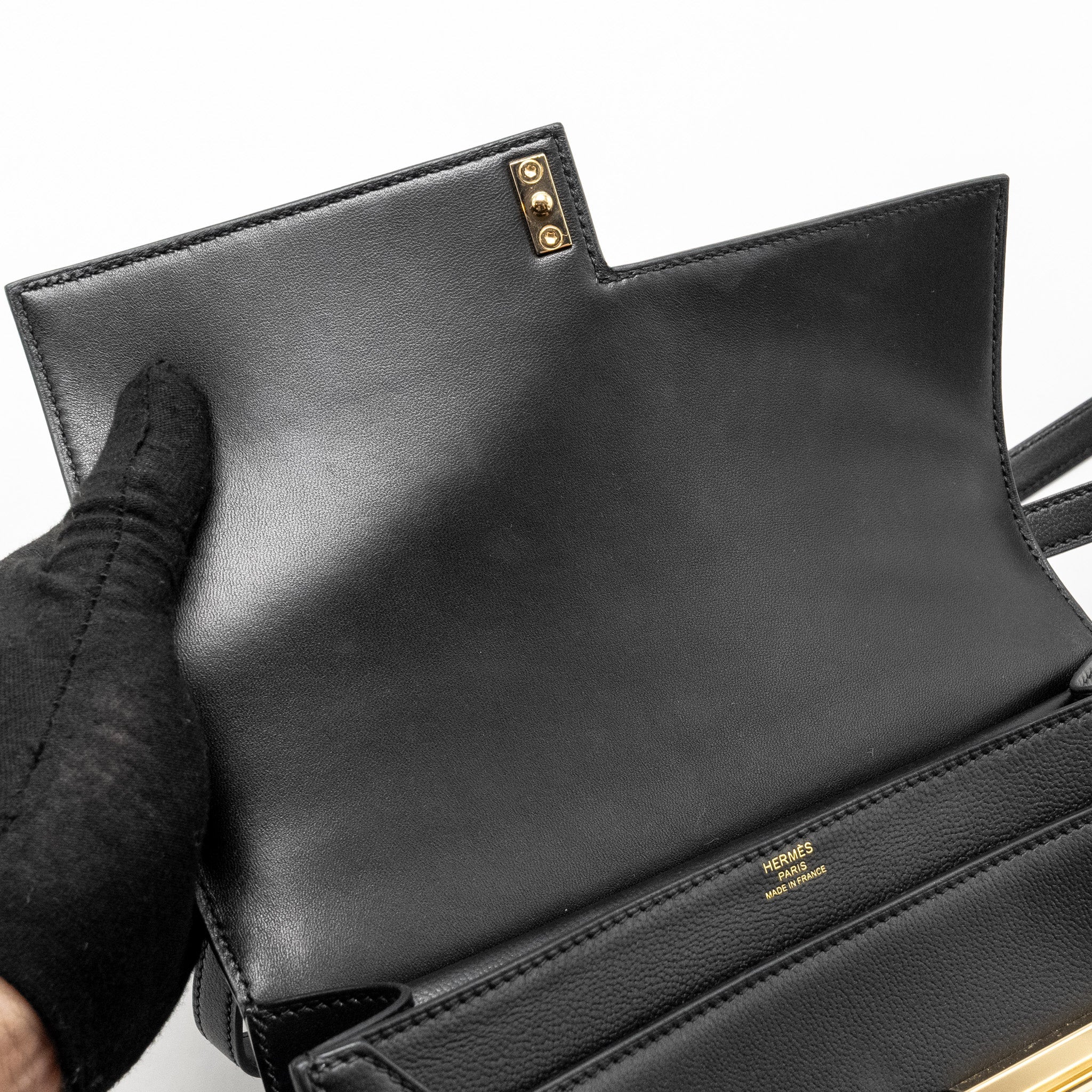 HERMES VERROU 21 BAG ALLEGRETTO PERMABRASS BLACK LGHW