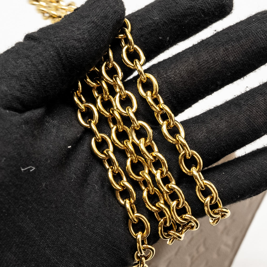 LOUIS VUITTON VAVIN CHAIN WALLET MONOGRAM EMPREINTE GREY GHW