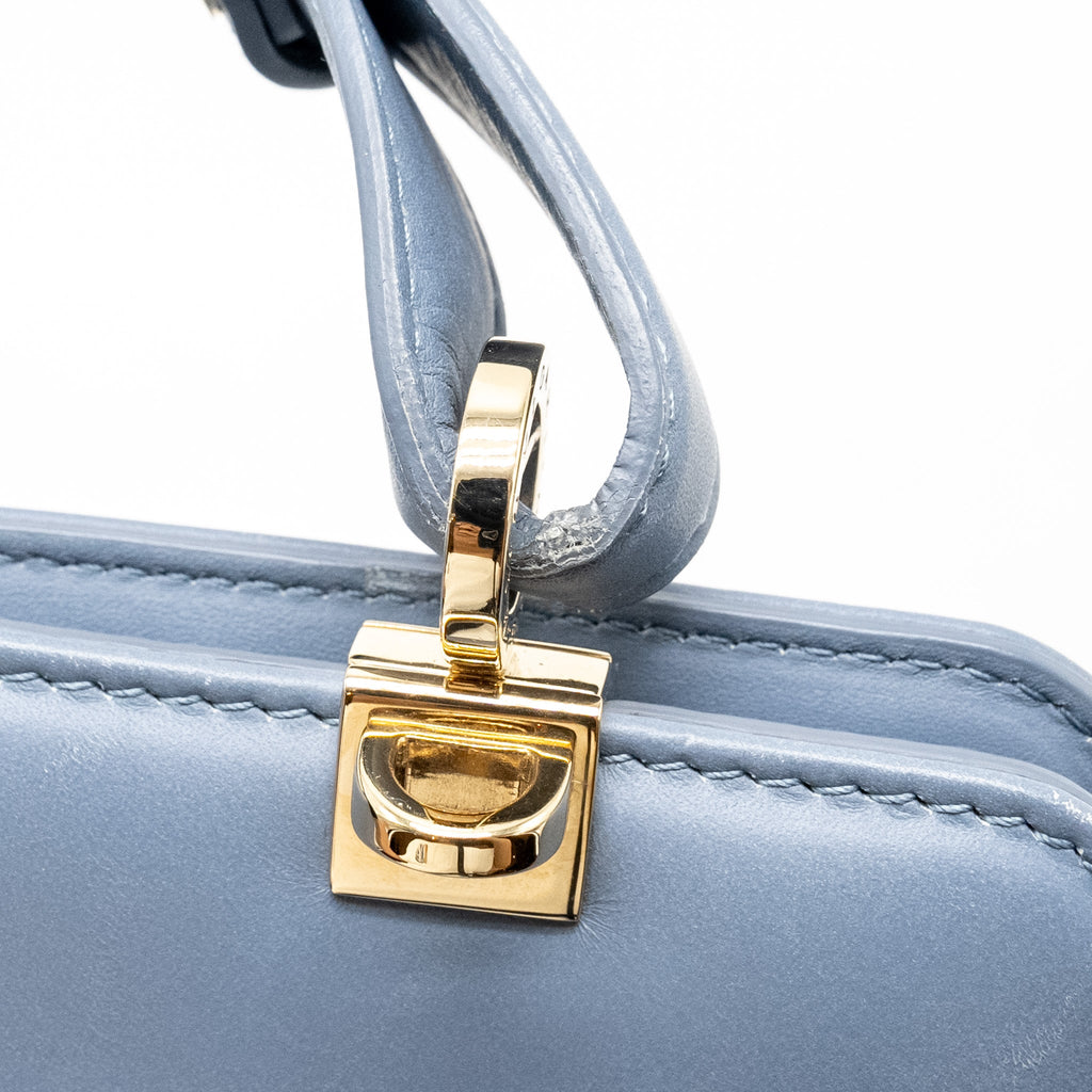 BVLGARI ISABELLA ROSSELLINI BAG LEATHER BLUE/LIGHT PURPLE GHW