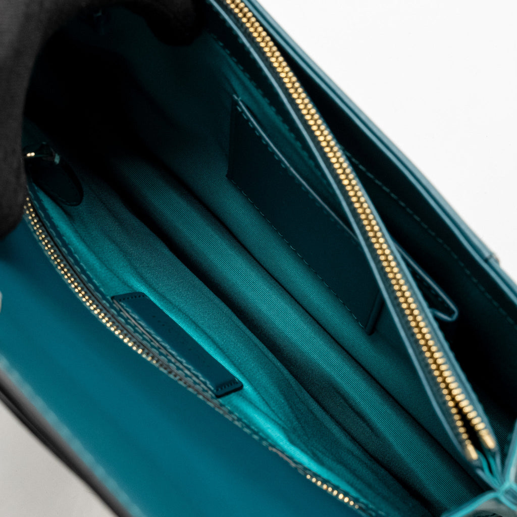 BVLGARI SERPENTI FOREVER BAG CALFSKIN GREEN LGHW