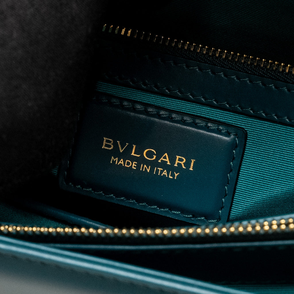 BVLGARI SERPENTI FOREVER BAG CALFSKIN GREEN LGHW
