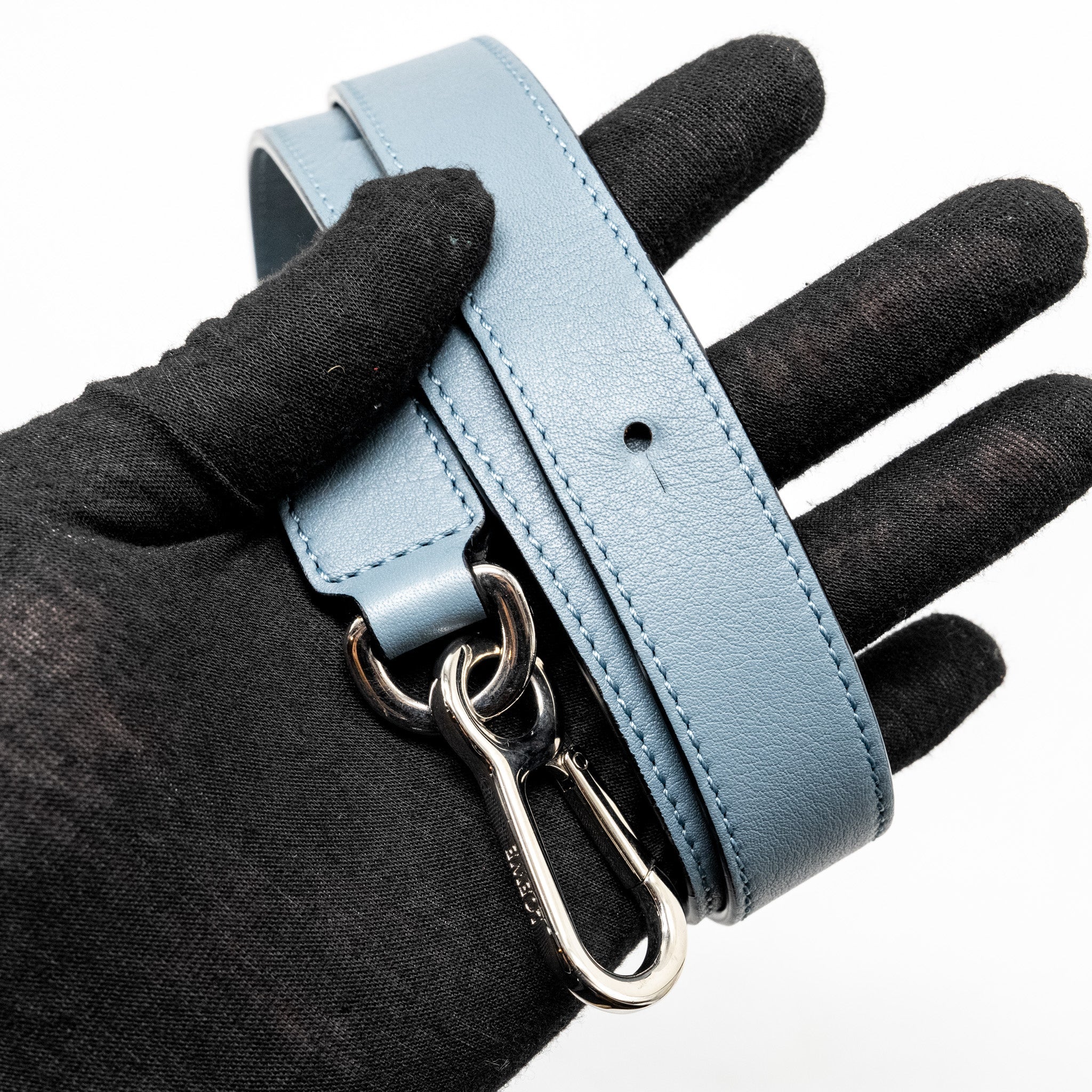 LOEWE SMALL PUZZLE BAG CALFSKIN LIGHT BLUE SHW