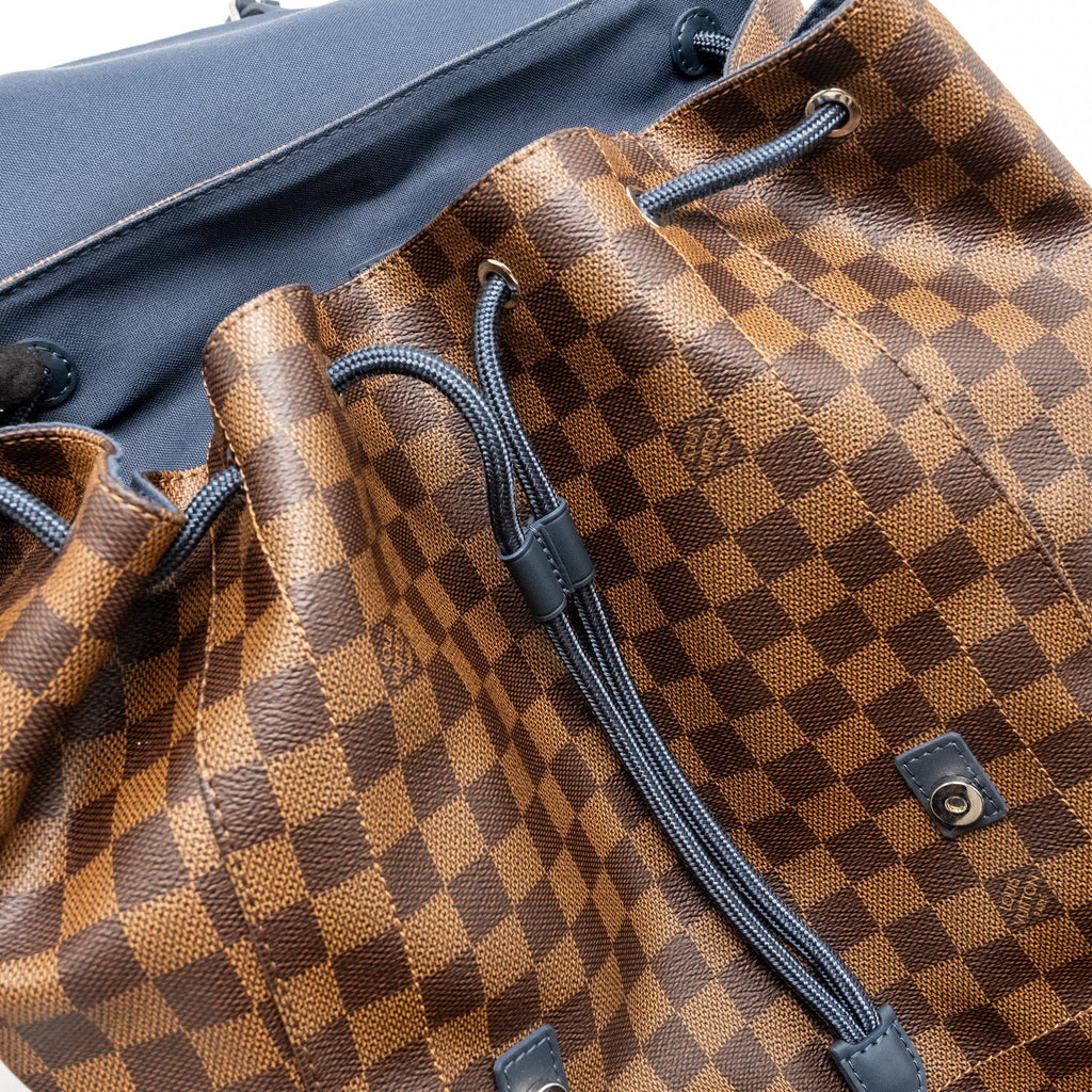 LOUIS VUITTON RUNNER BACKPACK DAMIER EBENE CANVAS/LEATHER SHW