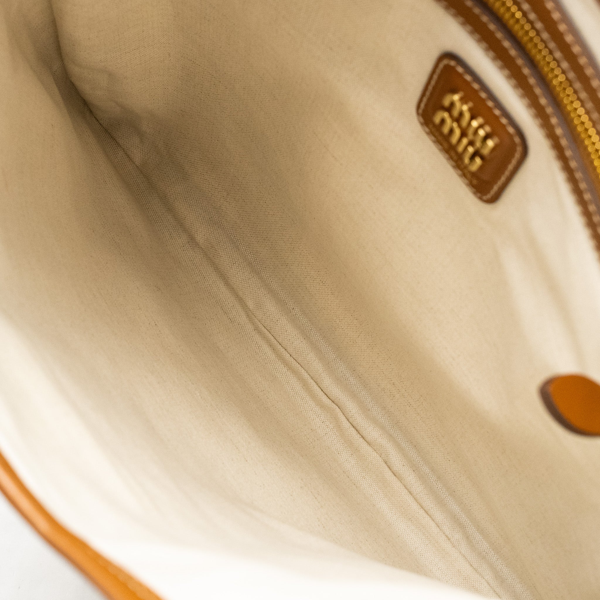 MIU MIU IVY LEATHER BAG CALFSKIN CARAMEL GHW