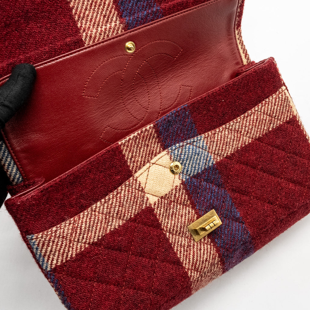 CHANEL LARGE 2.55 226 REISSUE DOUBLE FLAP BAG FABRIC MULTICOLOUR GHW