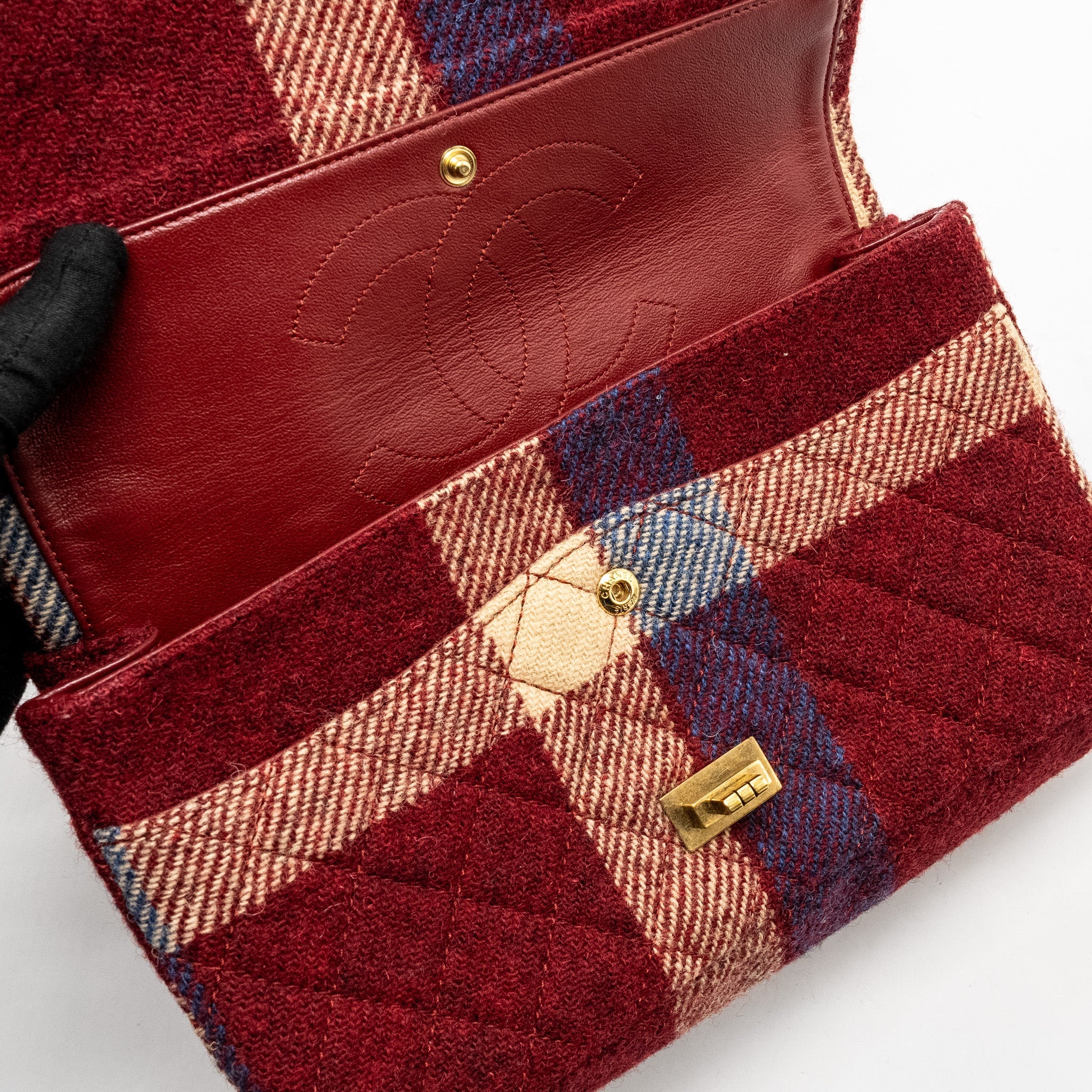 CHANEL LARGE 2.55 226 REISSUE DOUBLE FLAP BAG FABRIC MULTICOLOUR GHW