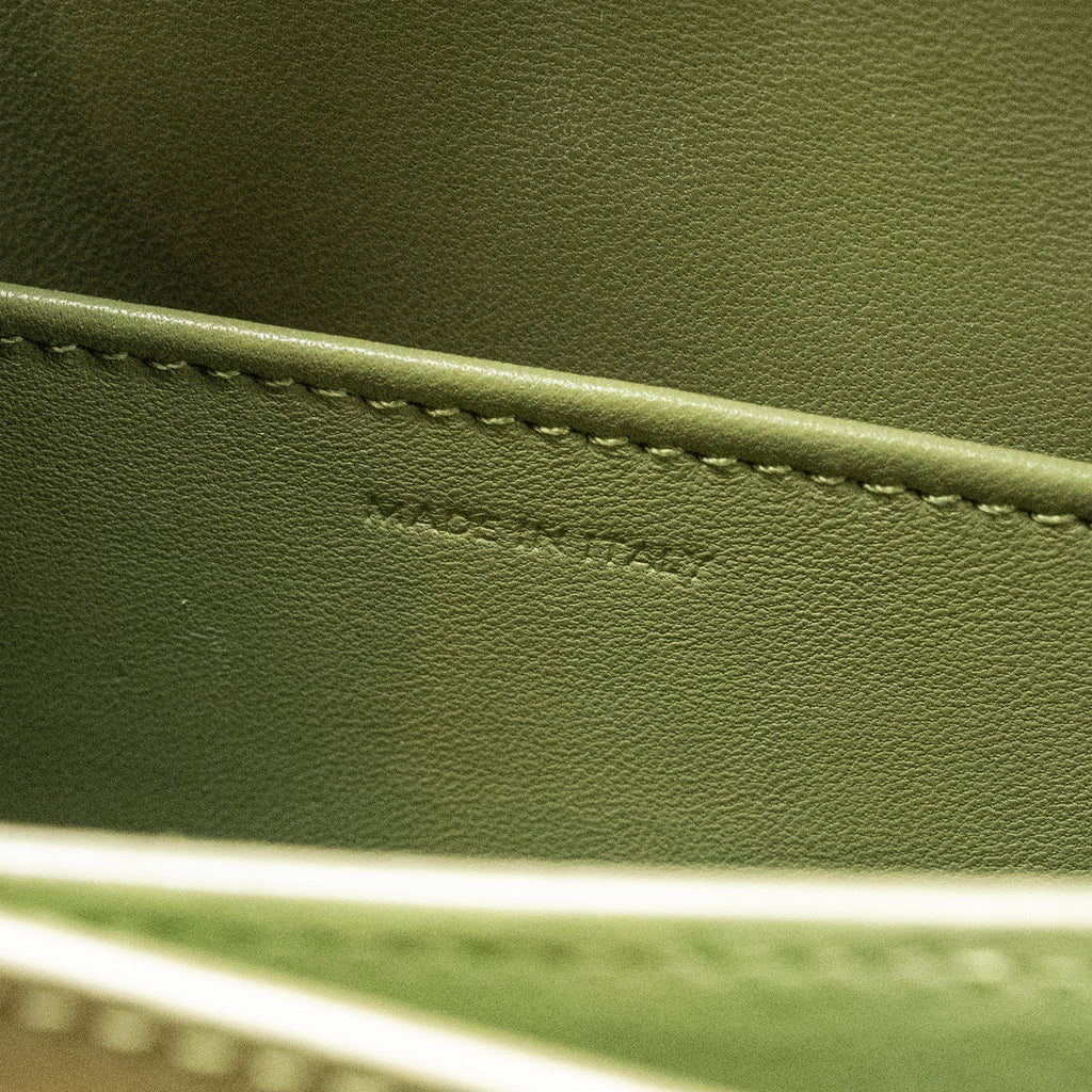 CELINE TEEN CLASSIC BOX BAG CALFSKIN GREEN GHW